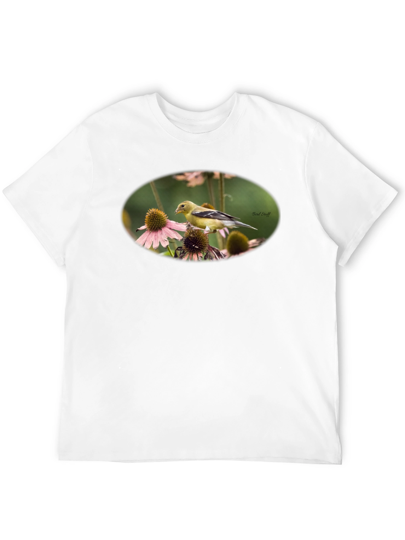 Bird on Flower Graphic T-Shirt