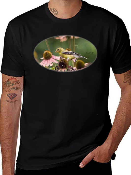 Bird on Flower Graphic T-Shirt