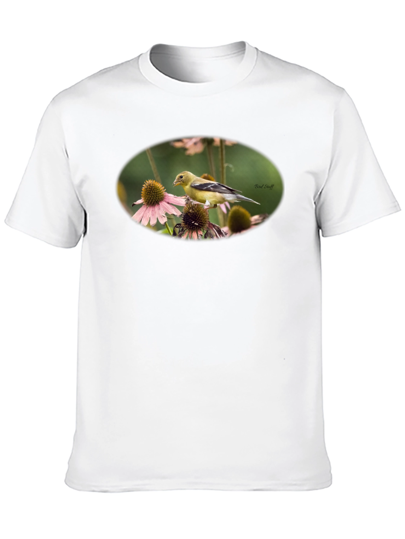Bird on Flower Graphic T-Shirt