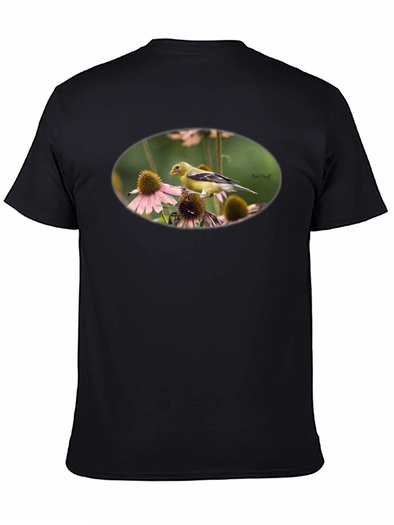 Bird on Flower Graphic T-Shirt