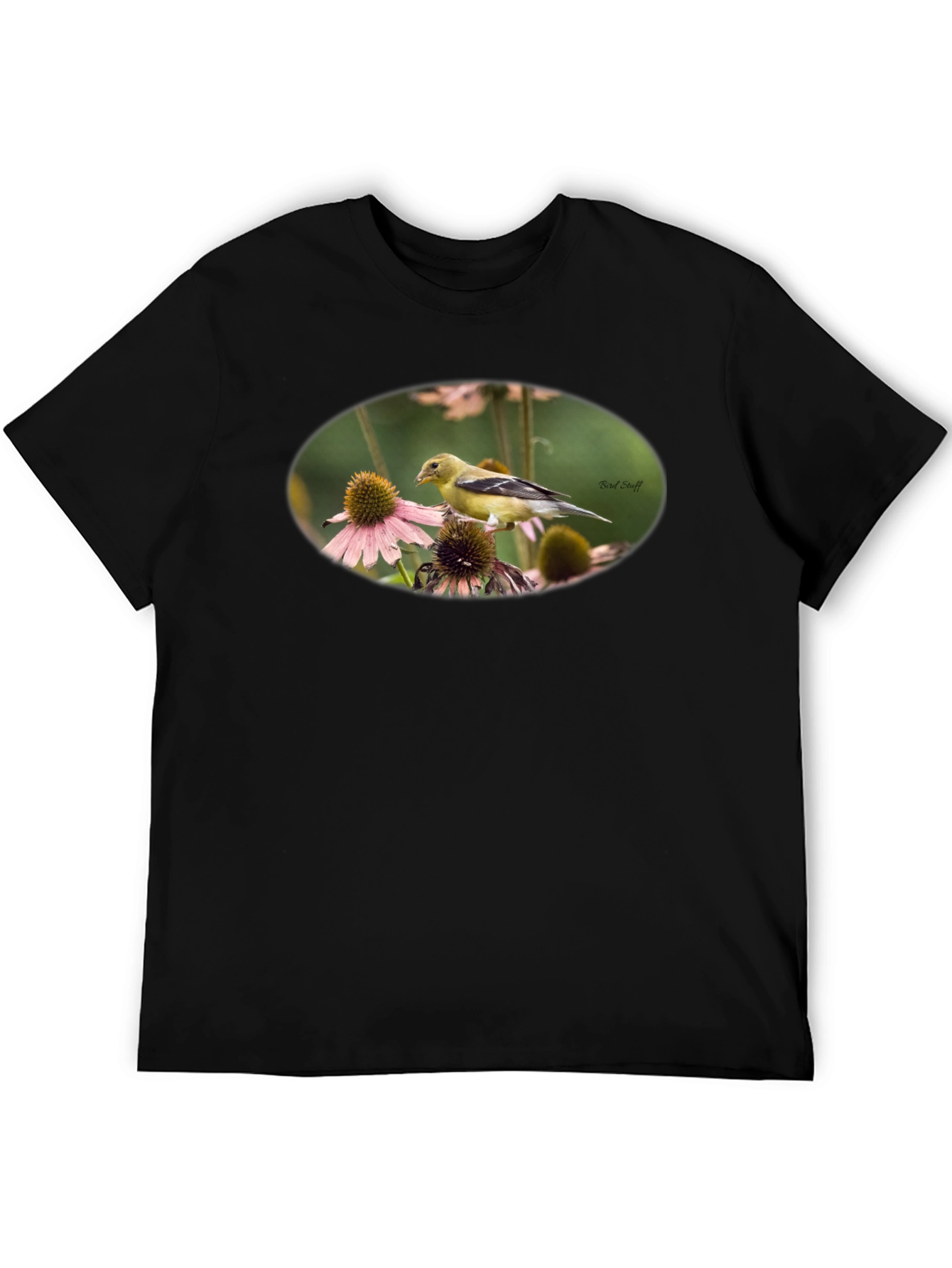Bird on Flower Graphic T-Shirt