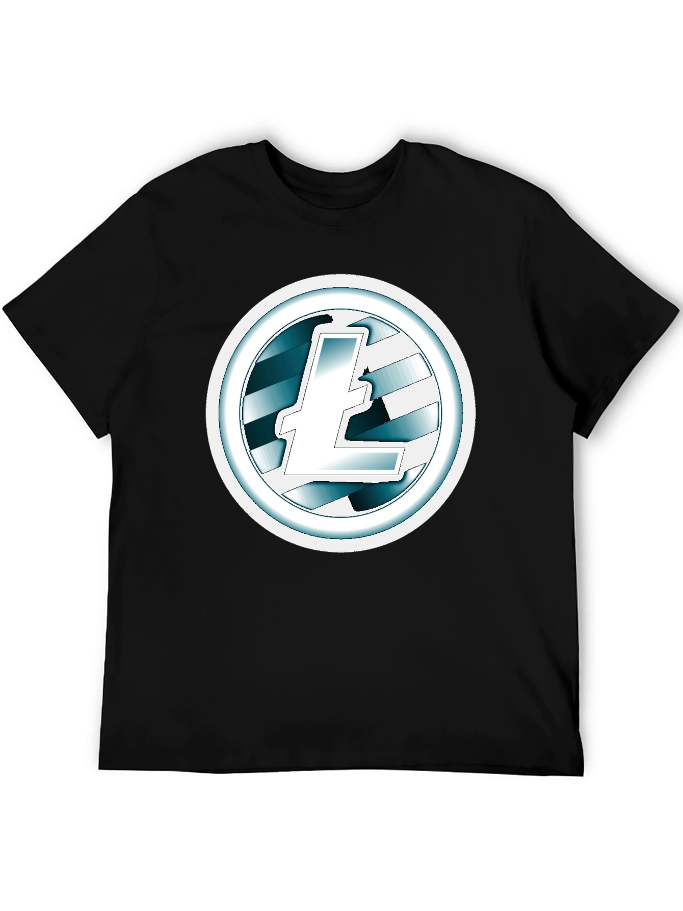 Litecoin Logo Black T-Shirt Cryptocurrency Tee