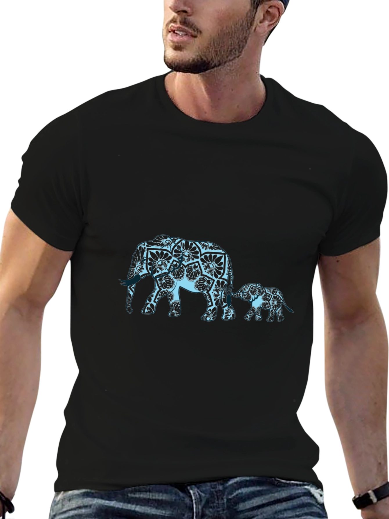 Elephant Mandala Graphic Tee