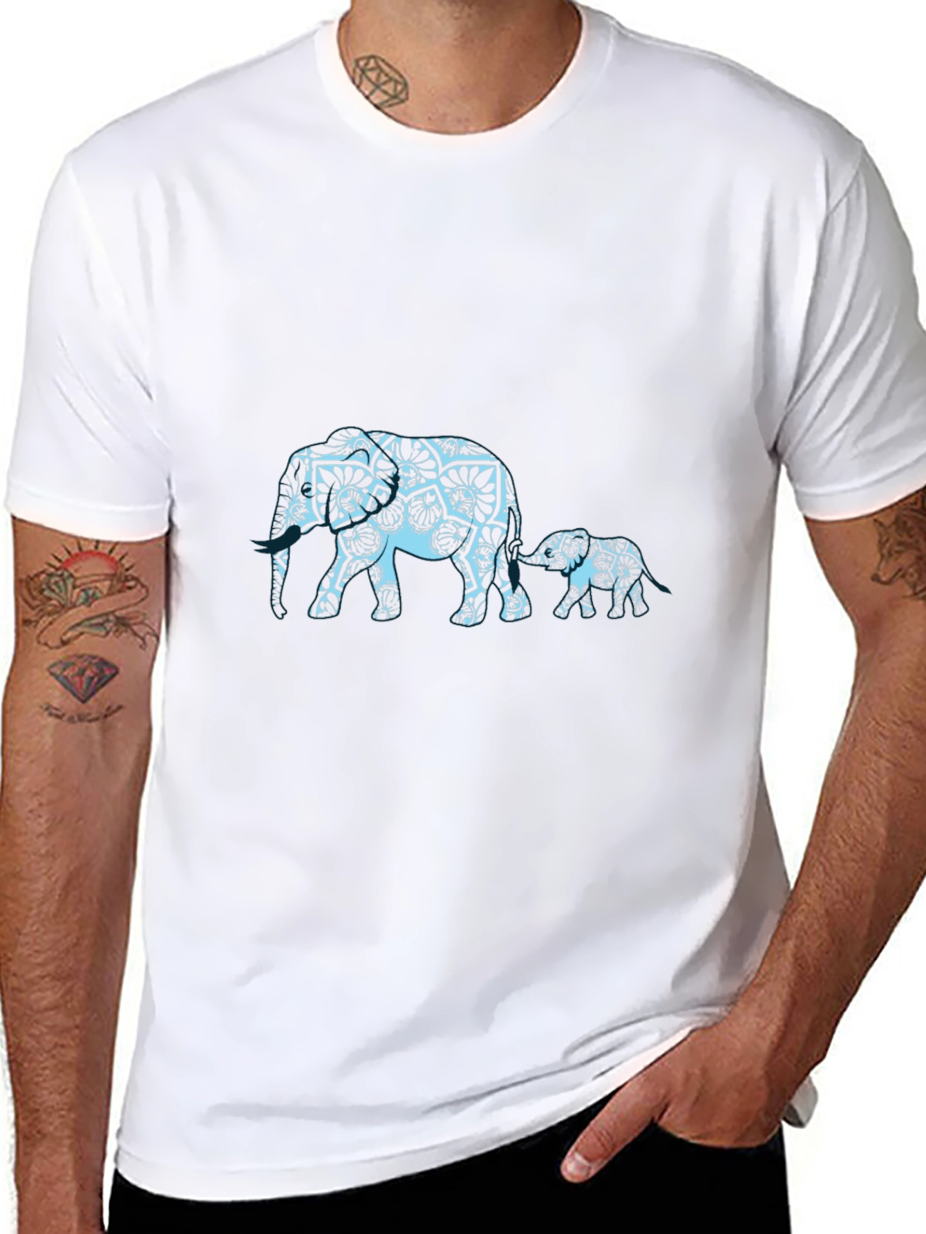 Elephant Mandala Graphic Tee