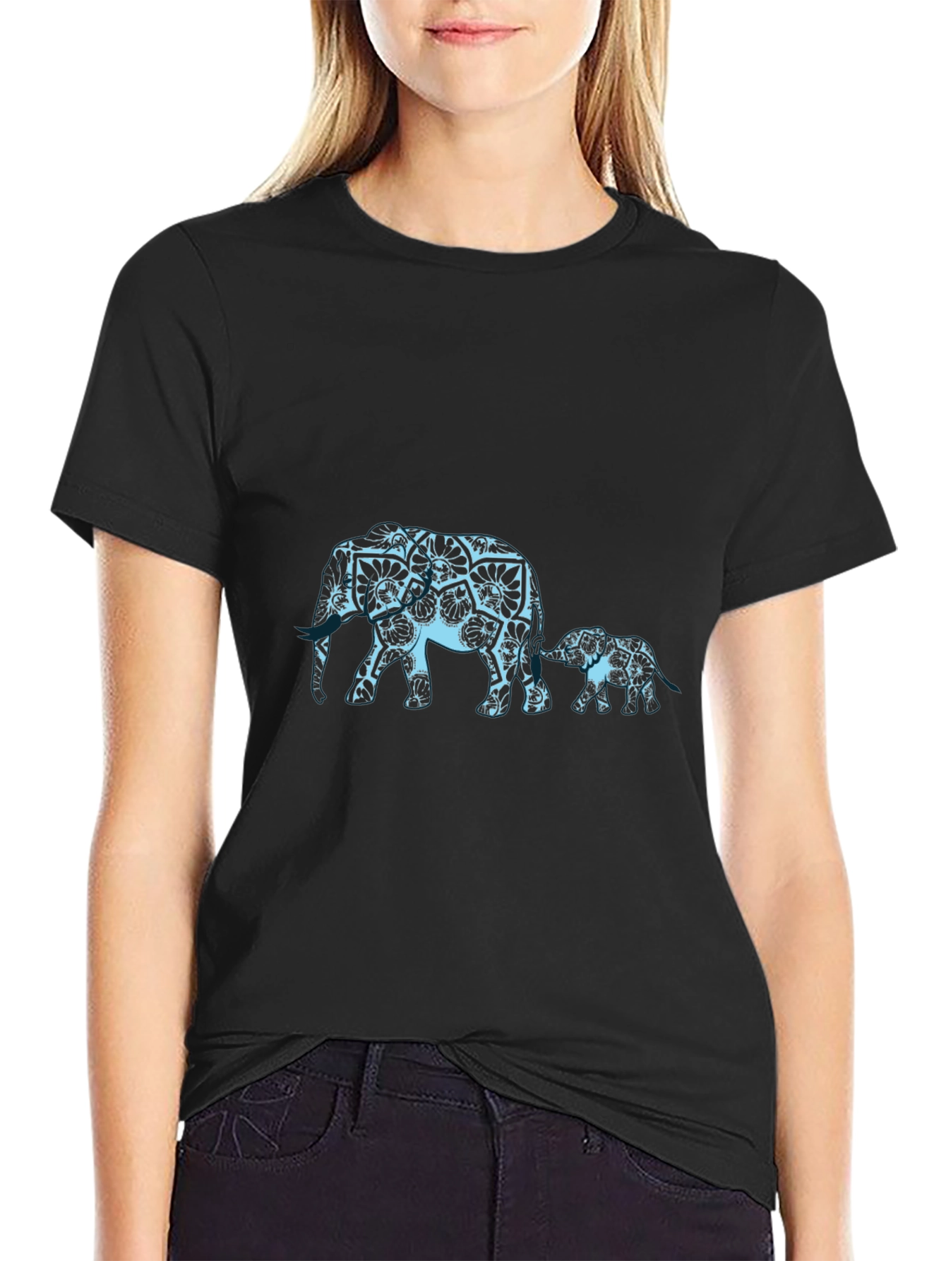 Elephant Mandala Graphic Tee