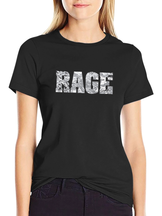 Rage Graphic Print Black T-Shirt