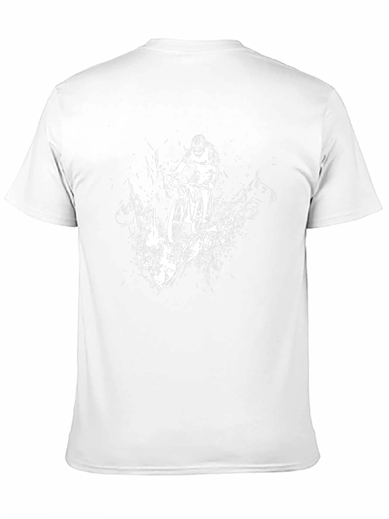 Mountain Biker Graphic Tee - Black Cotton T-Shirt