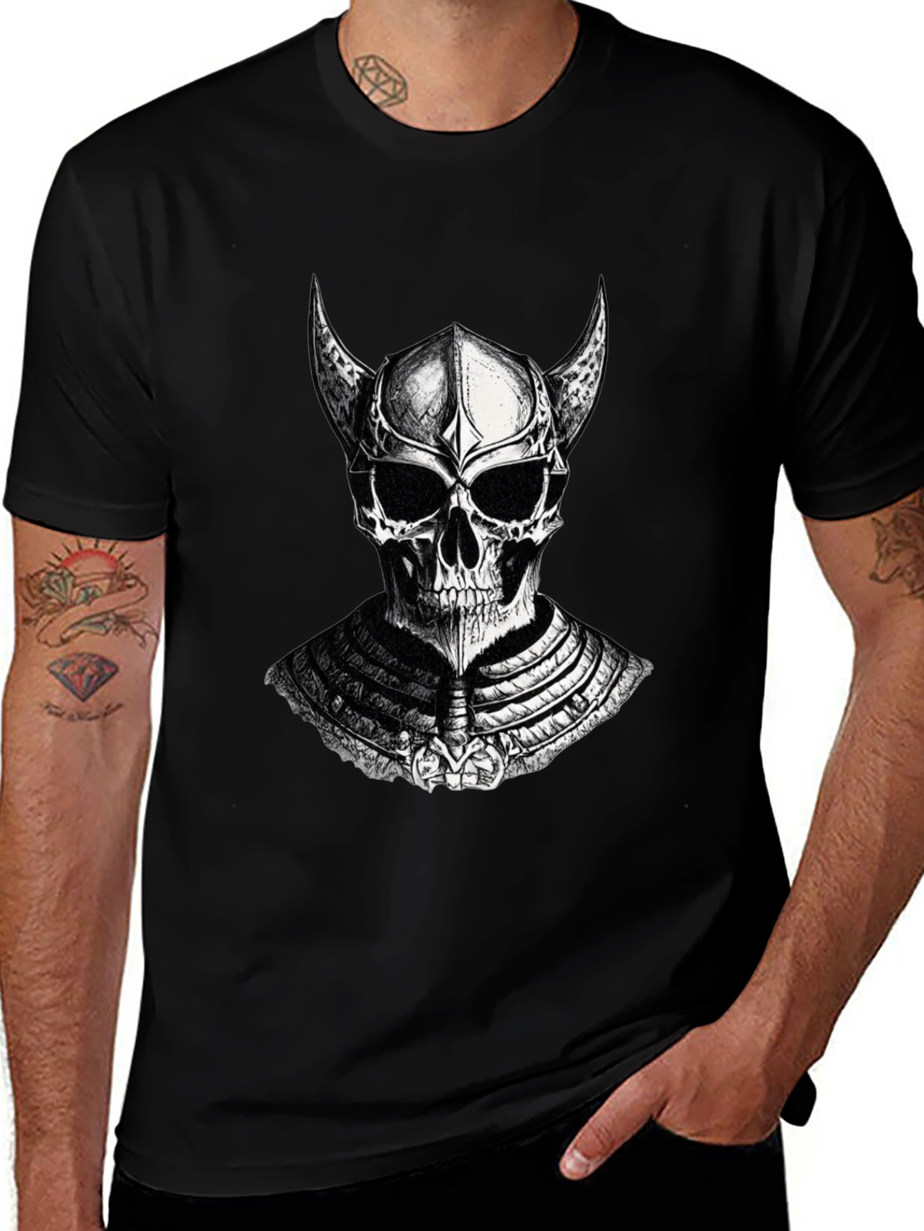 Skull Warrior Graphic T-Shirt