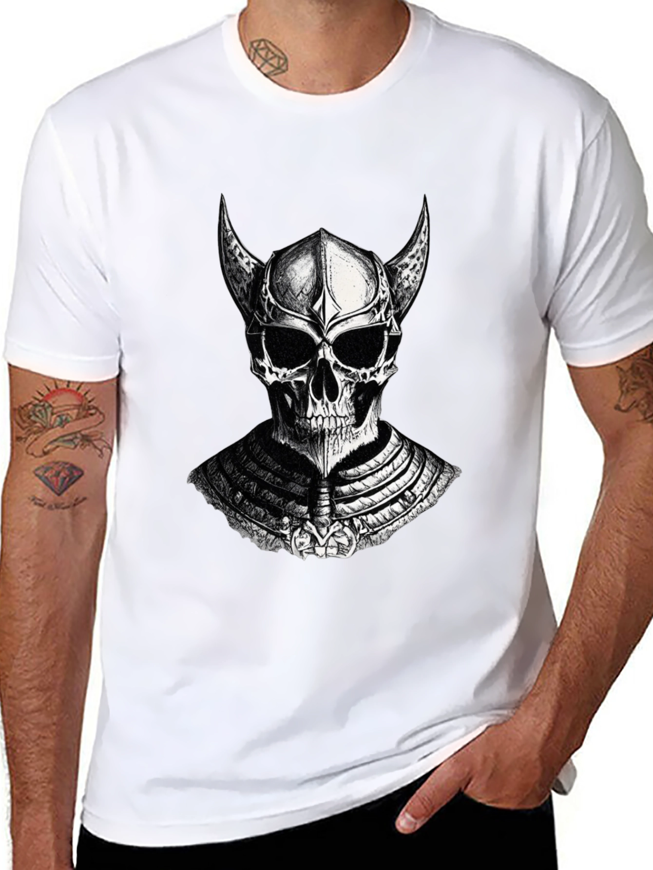 Skull Warrior Graphic T-Shirt