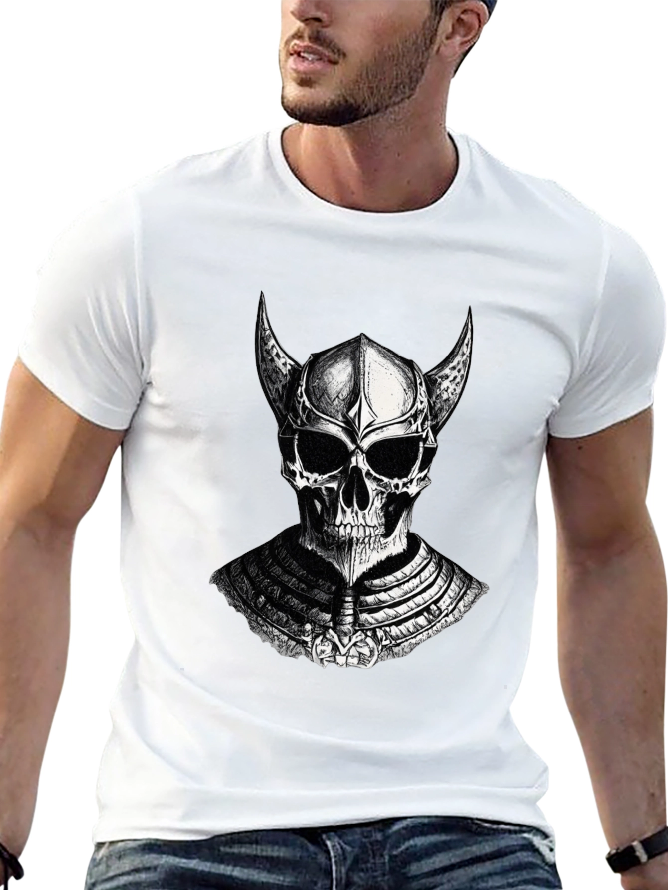 Skull Warrior Graphic T-Shirt