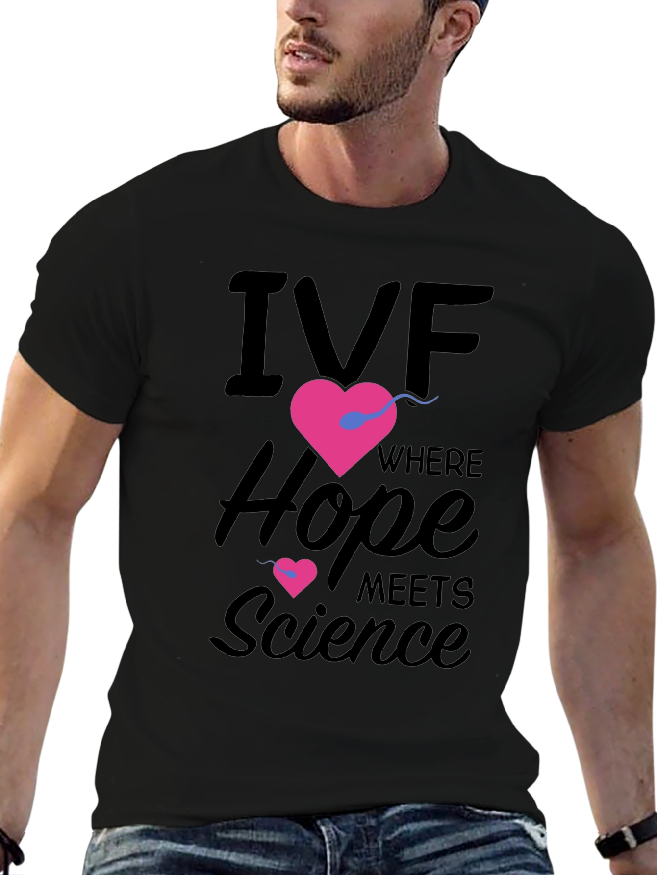IVF Hope & Science Graphic Tee - Black