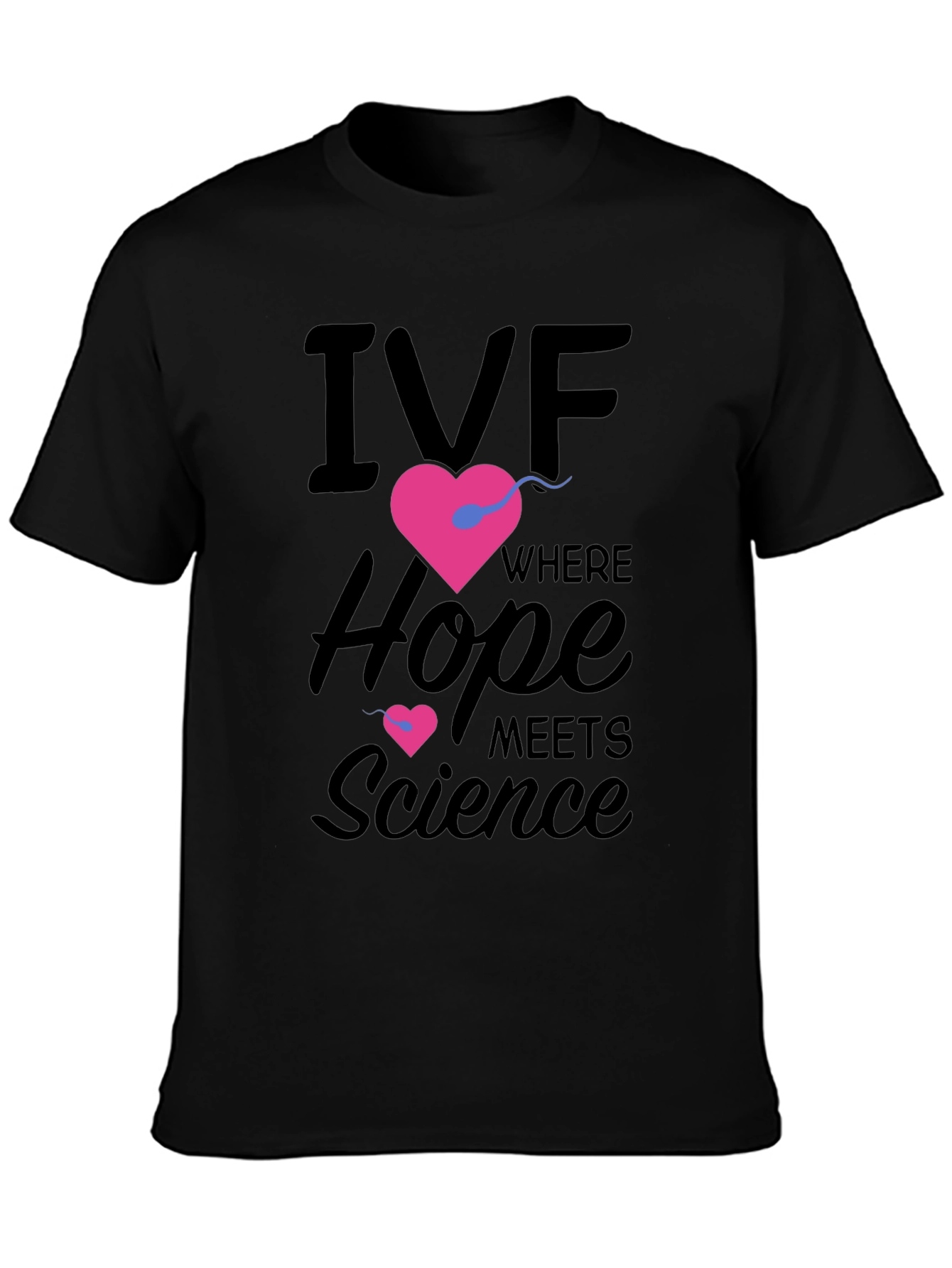 IVF Hope & Science Graphic Tee - Black