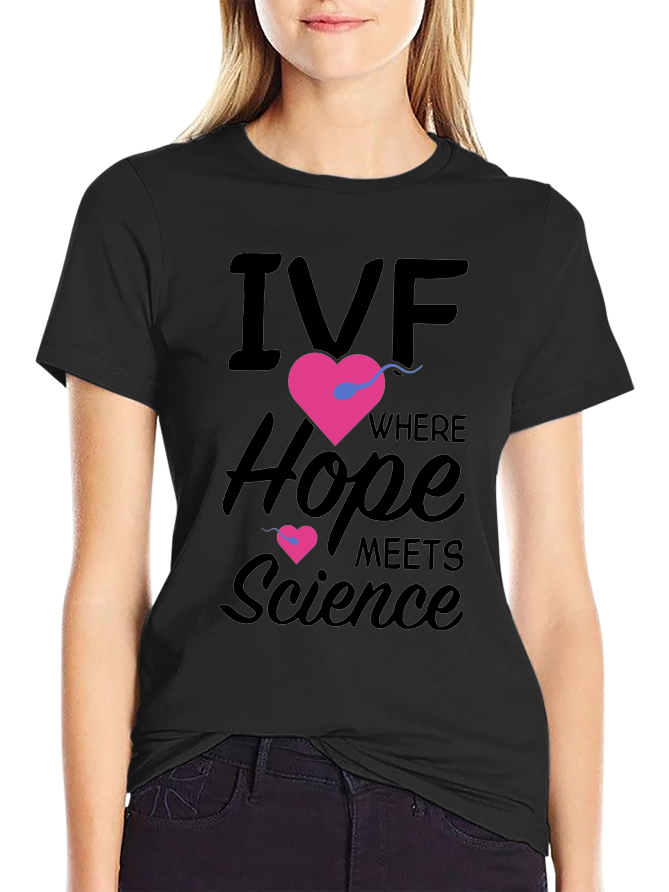 IVF Hope & Science Graphic Tee - Black