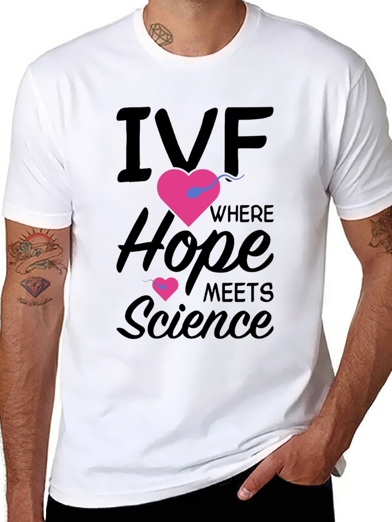 IVF Hope & Science Graphic Tee - Black