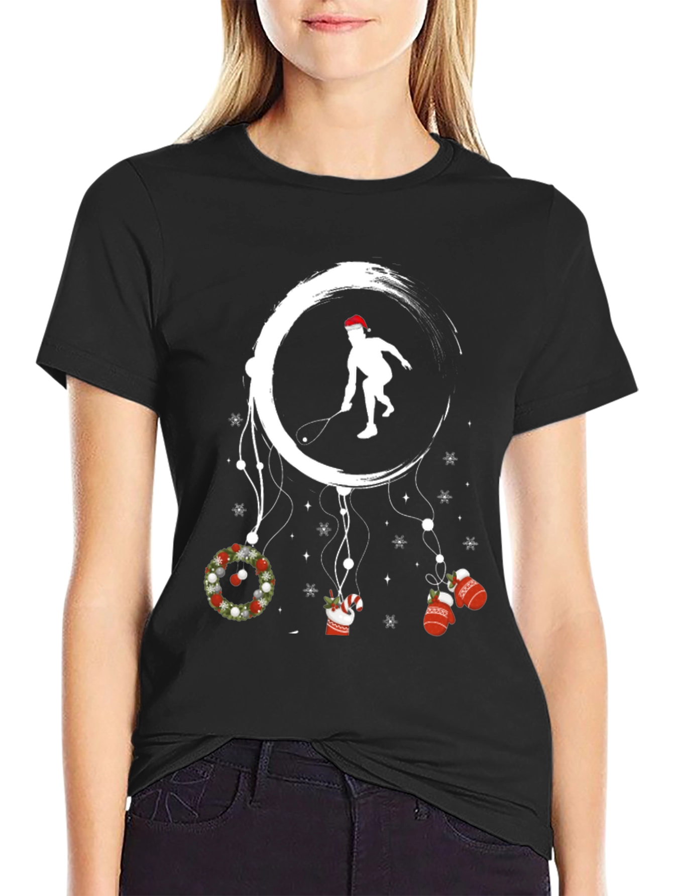 Squash Player Christmas T-Shirt