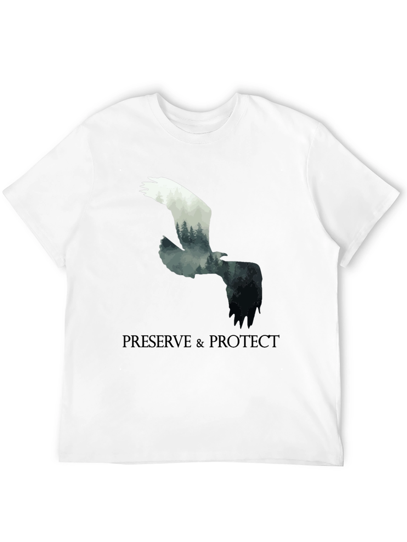 Preserve & Protect Eagle Forest Tee - Black