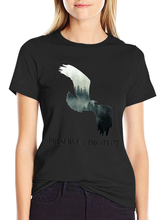 Preserve & Protect Eagle Forest Tee - Black