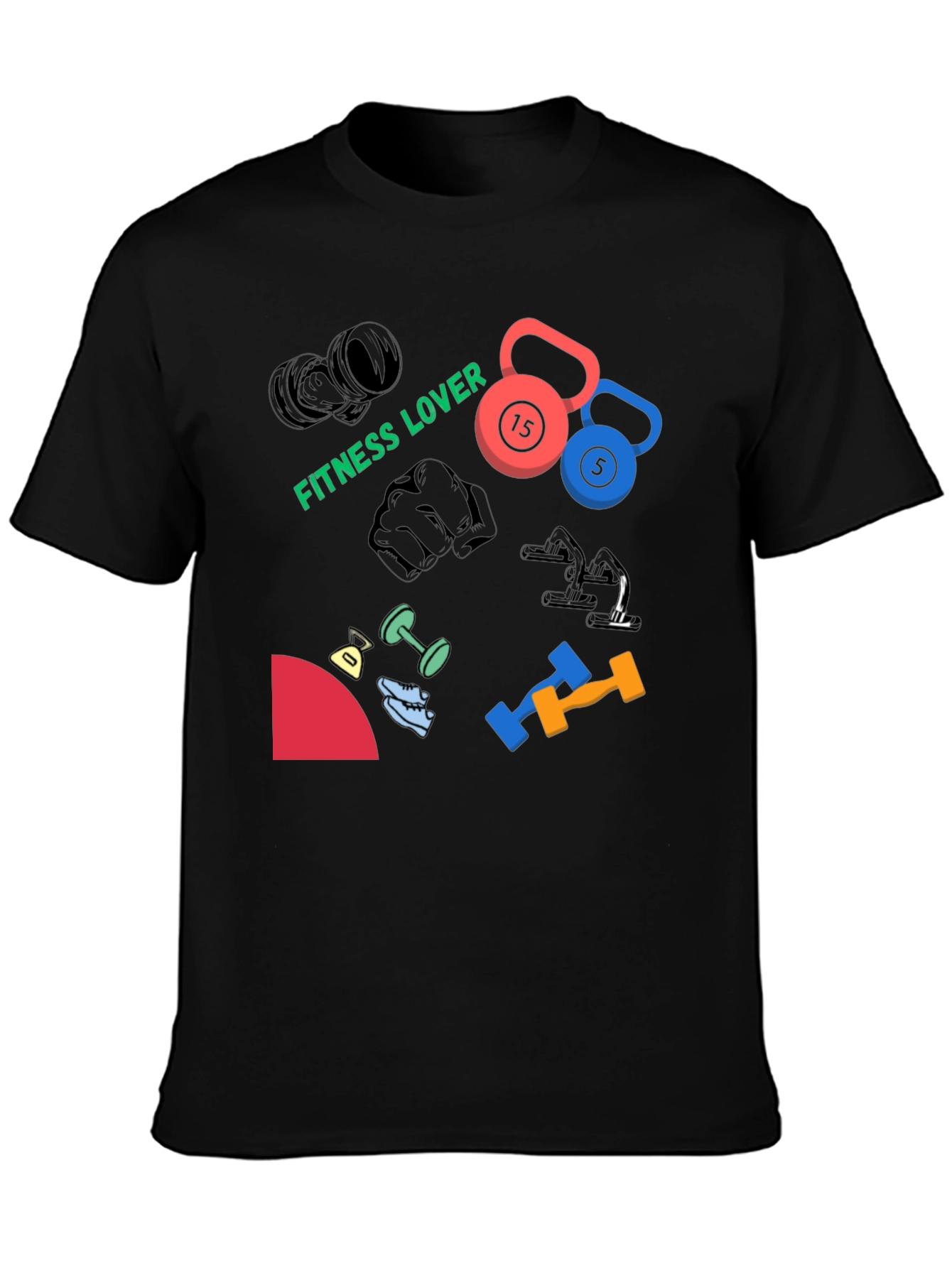 Fitness Lover Graphic T-Shirt - Workout Apparel