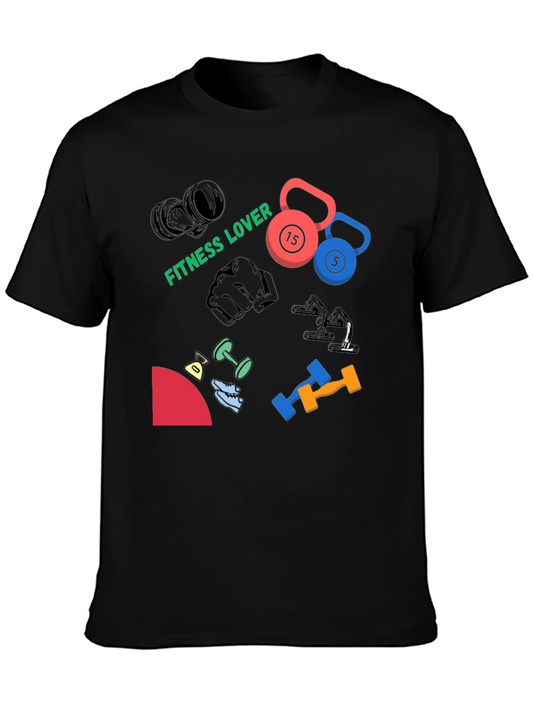 Fitness Lover Graphic T-Shirt - Workout Apparel