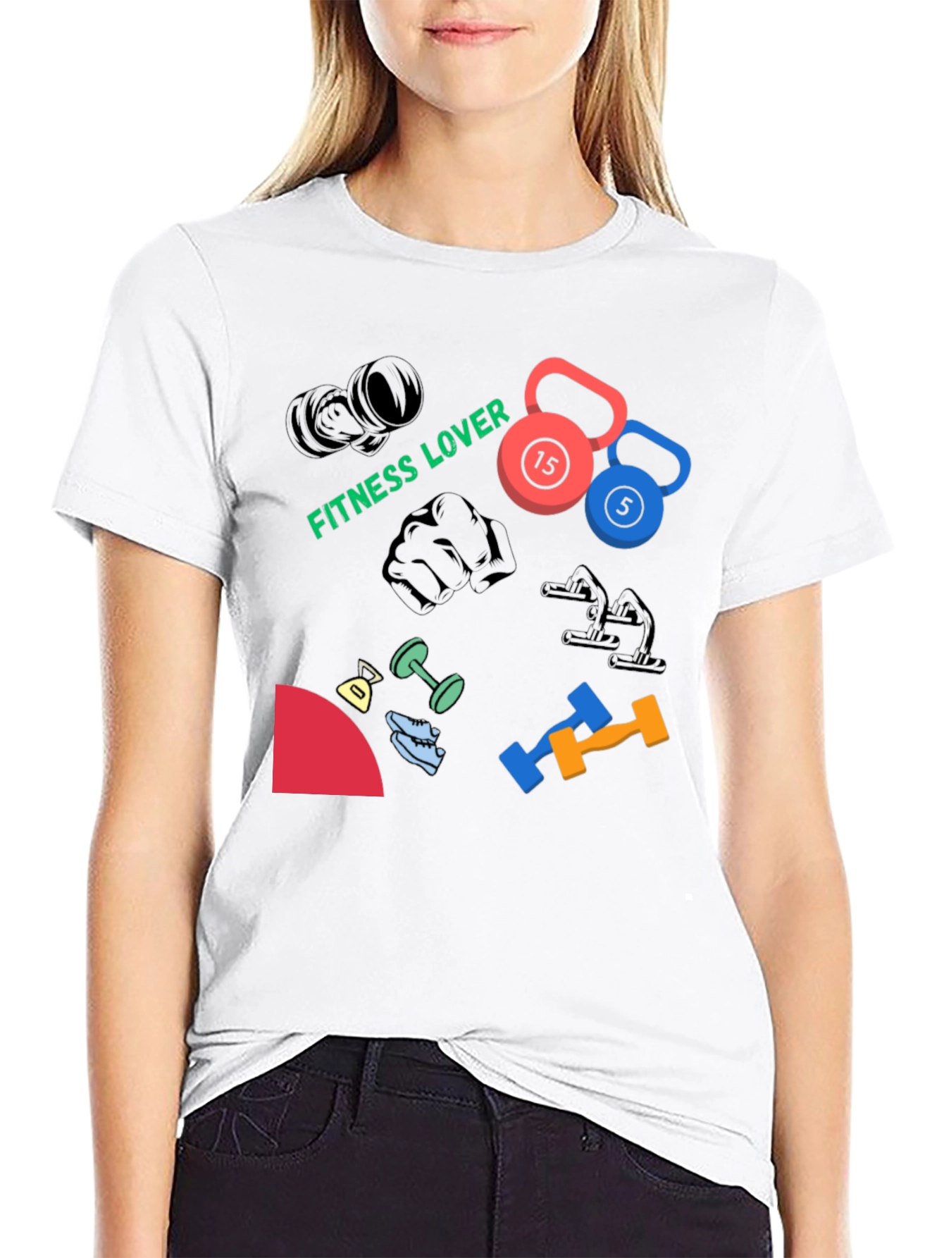Fitness Lover Graphic T-Shirt - Workout Apparel