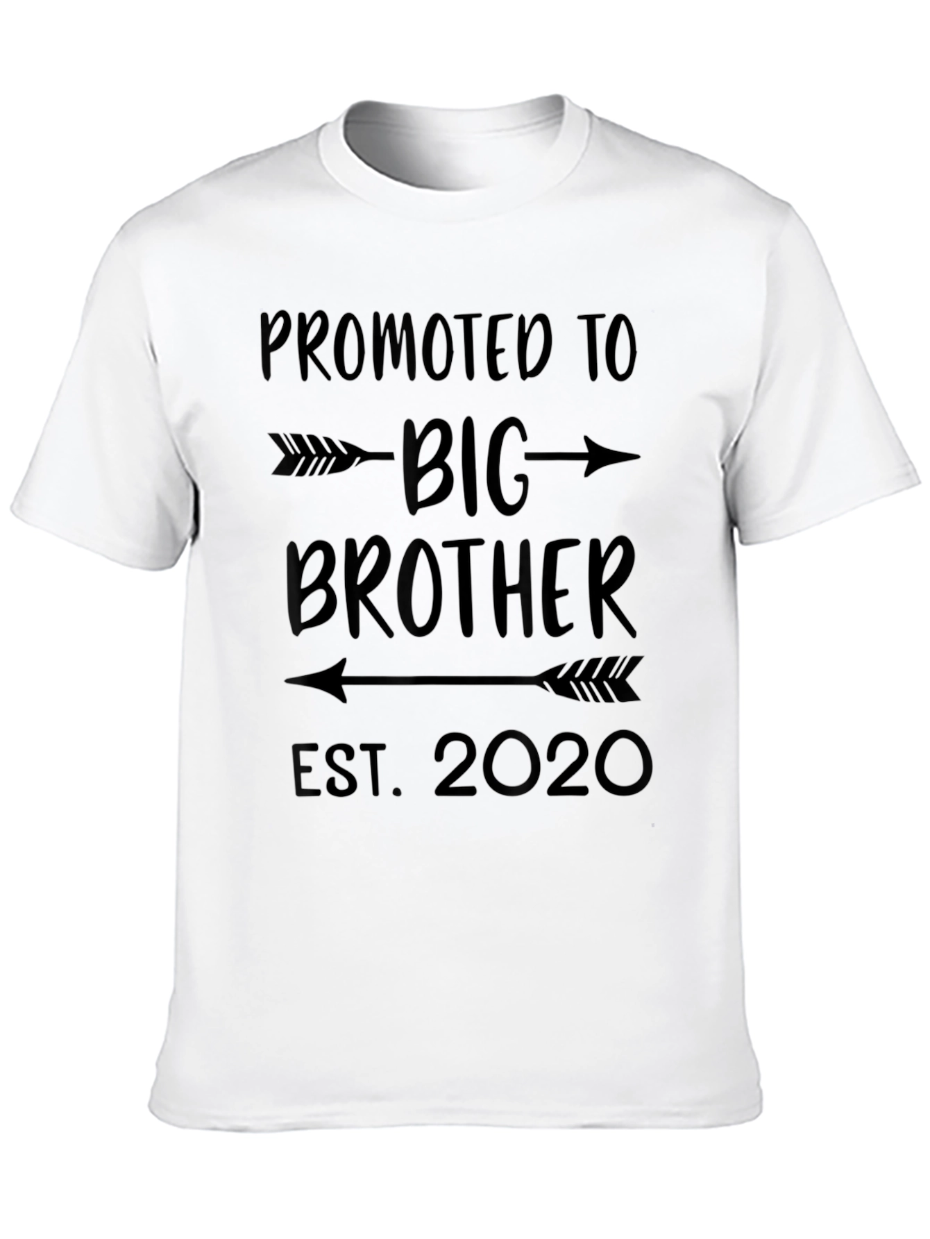 Promoted to Big Brother Est. 2020 - Black T-Shirt