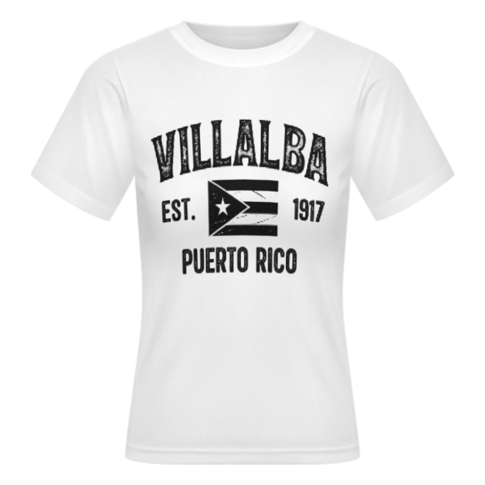 Villalba Puerto Rico Est. 1917 Vintage Heritage Graphic Tee(z1210)