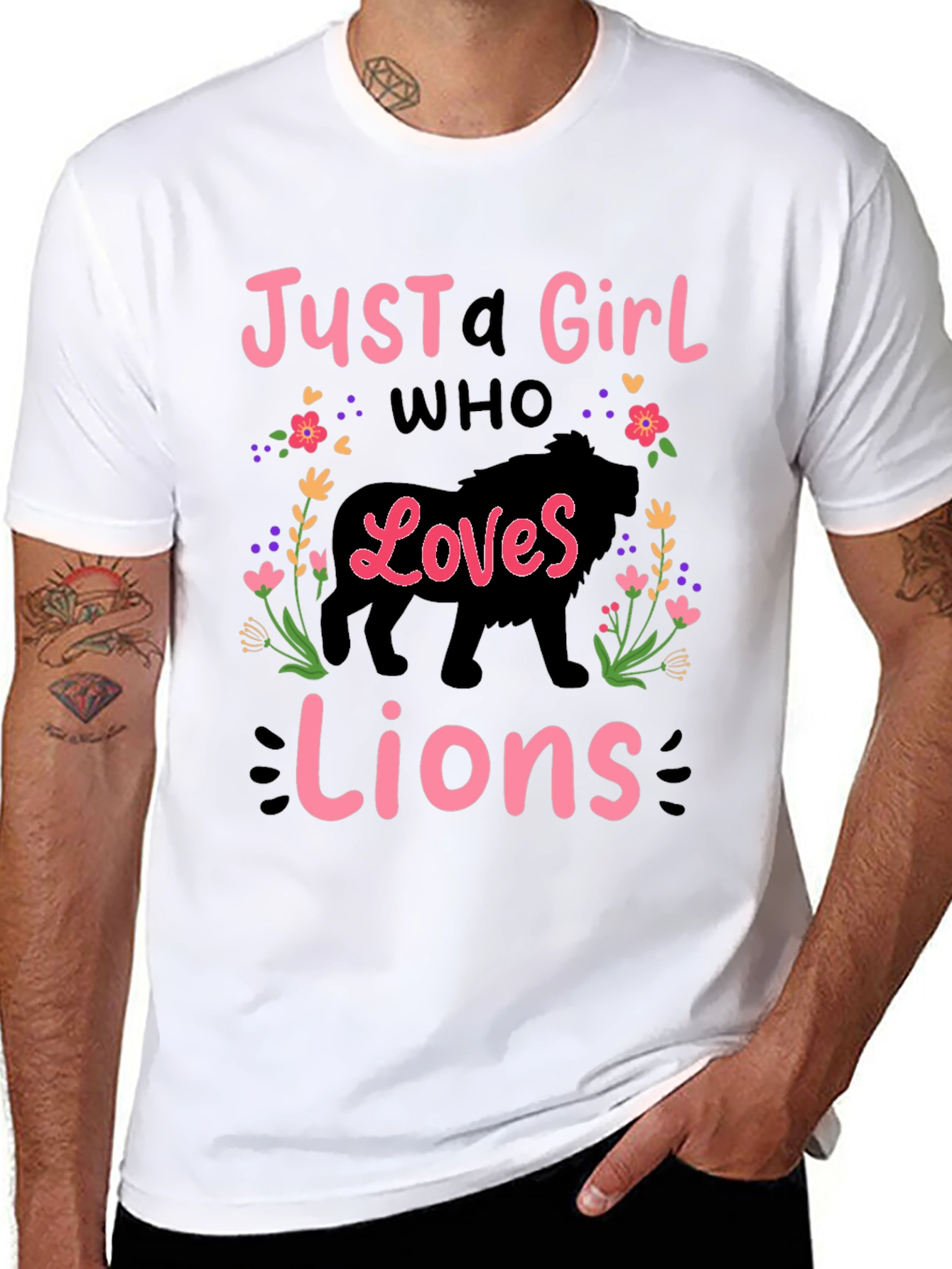 Just A Girl Who Loves Lions T-Shirt