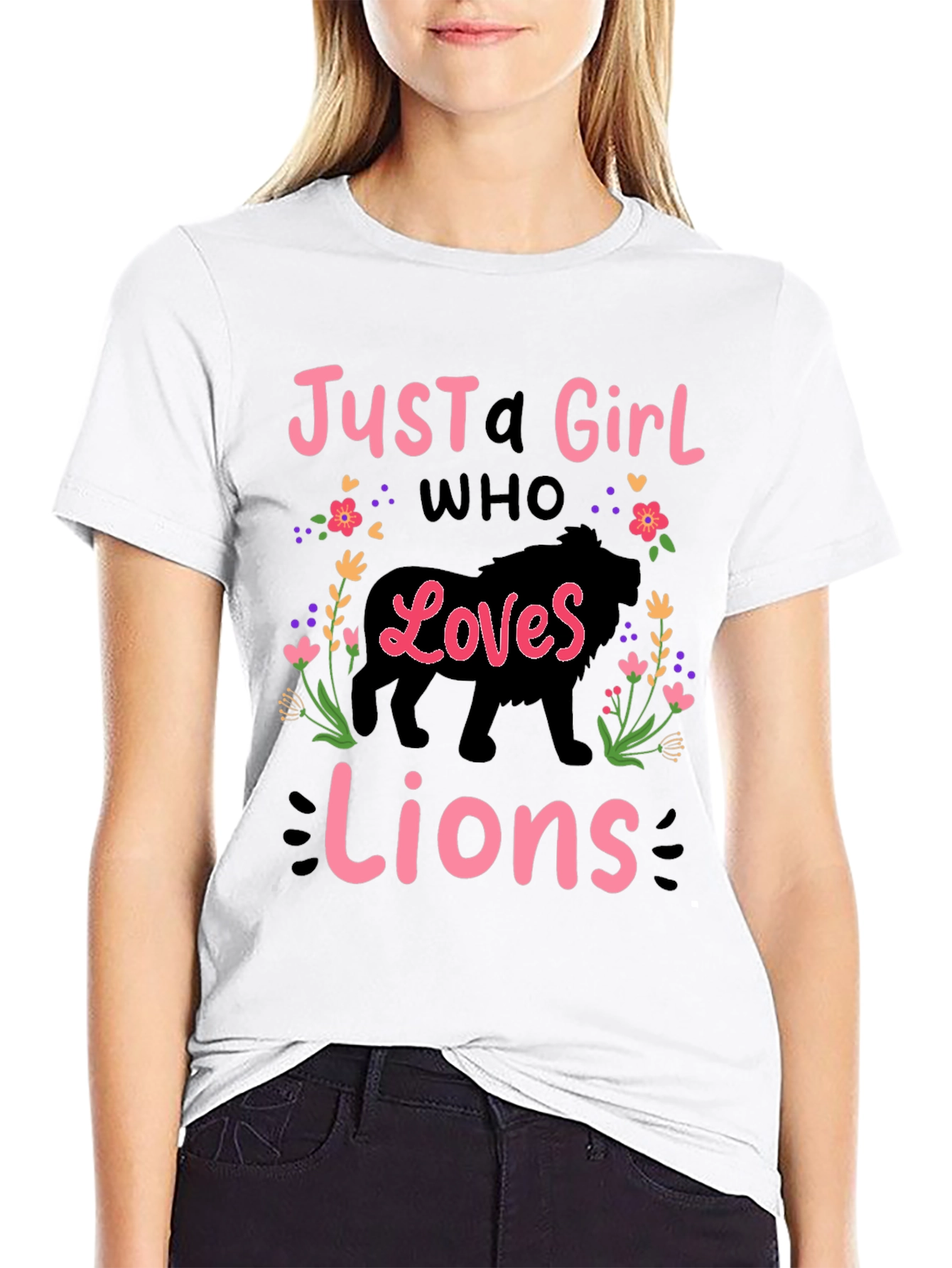 Just A Girl Who Loves Lions T-Shirt