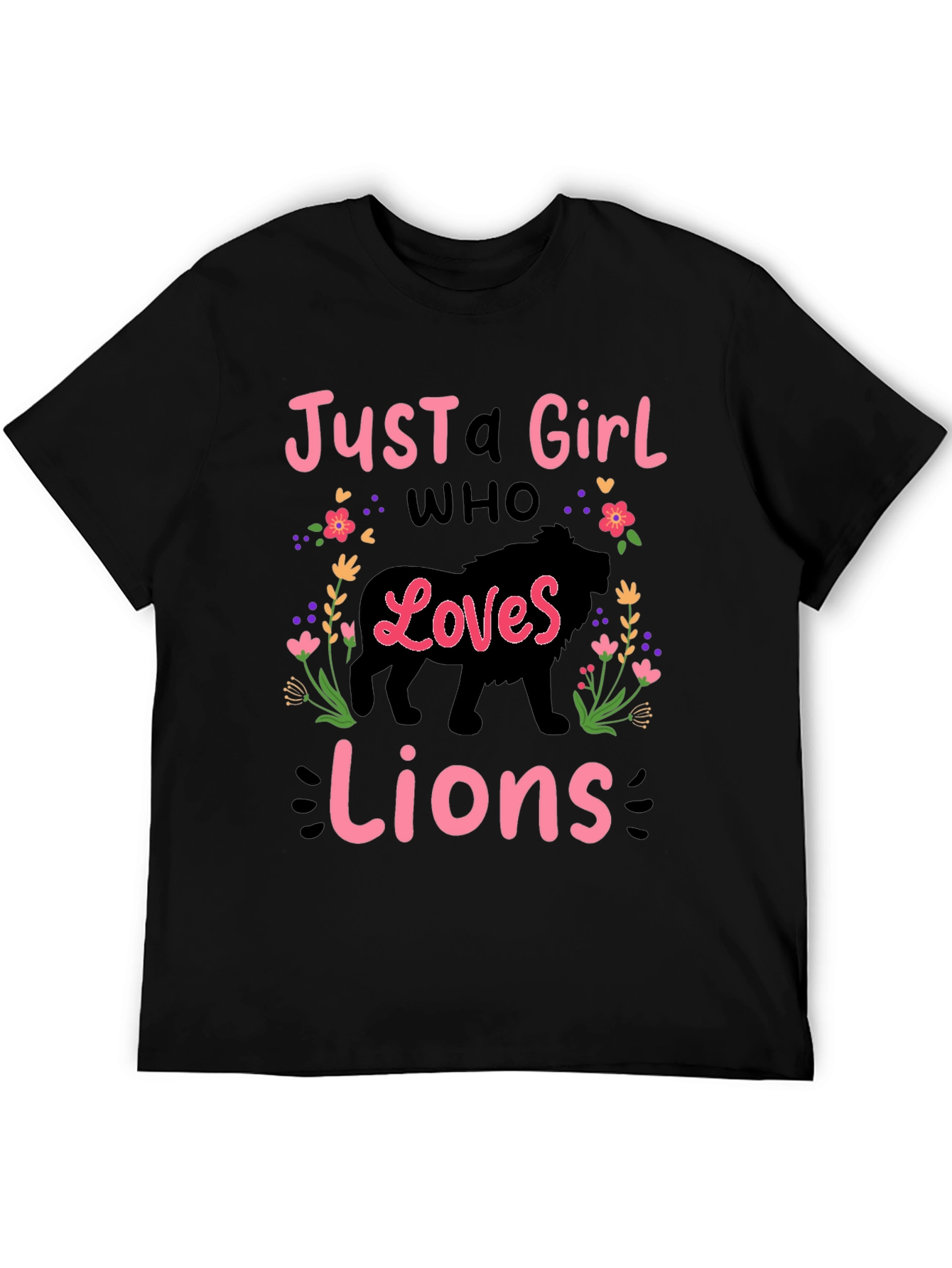 Just A Girl Who Loves Lions T-Shirt