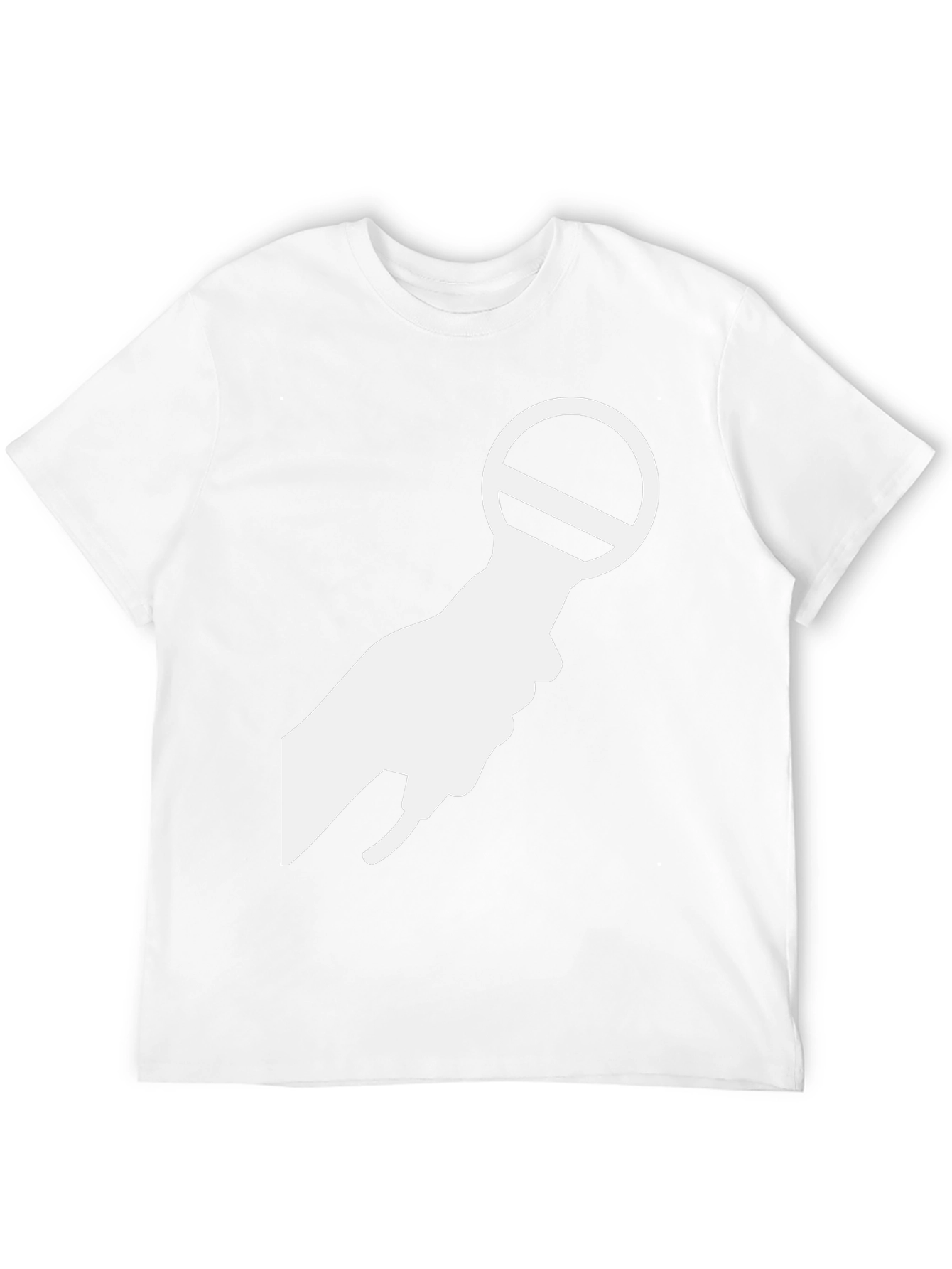 Black T-Shirt with White Microphone Graphic