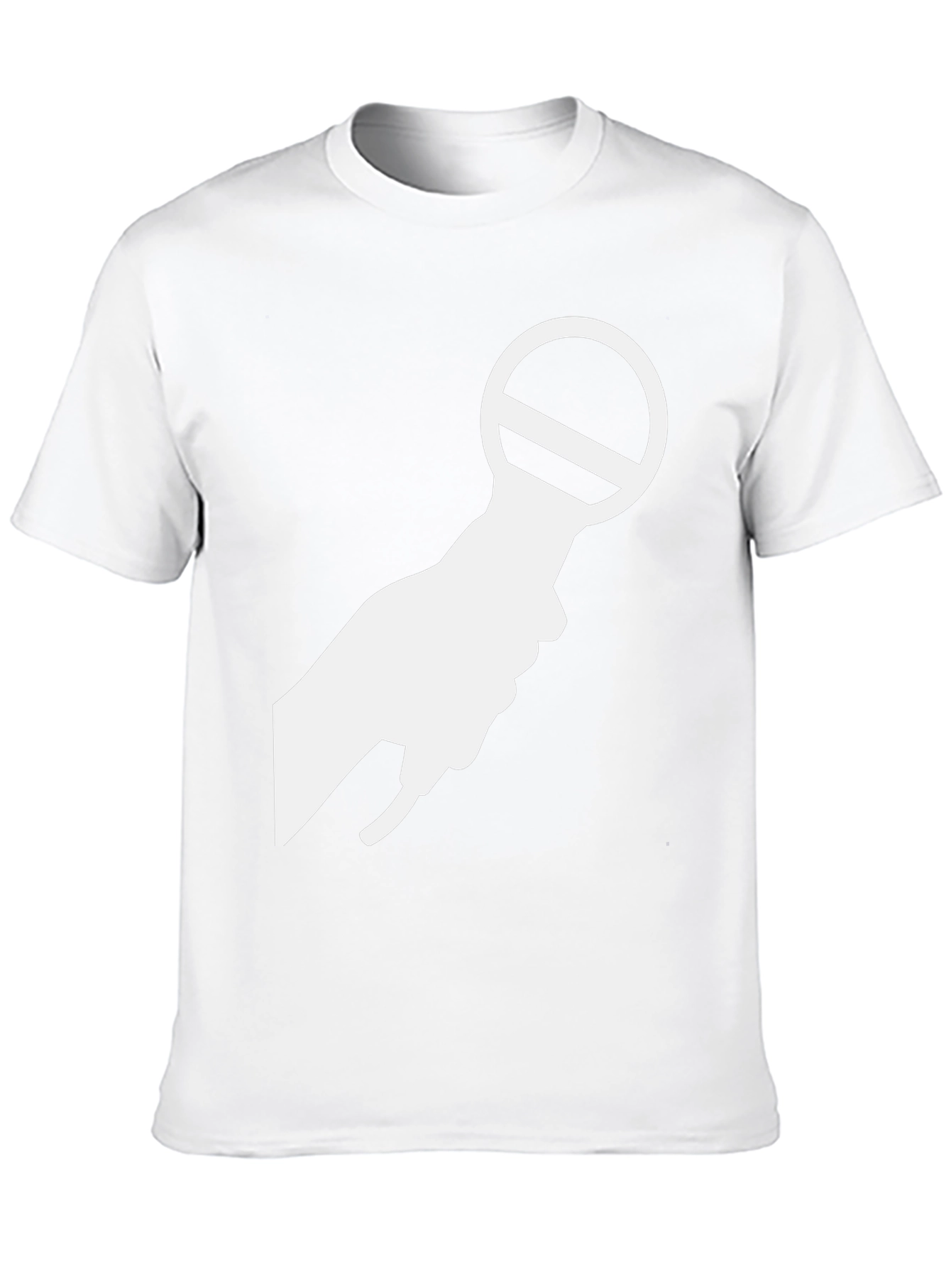 Black T-Shirt with White Microphone Graphic