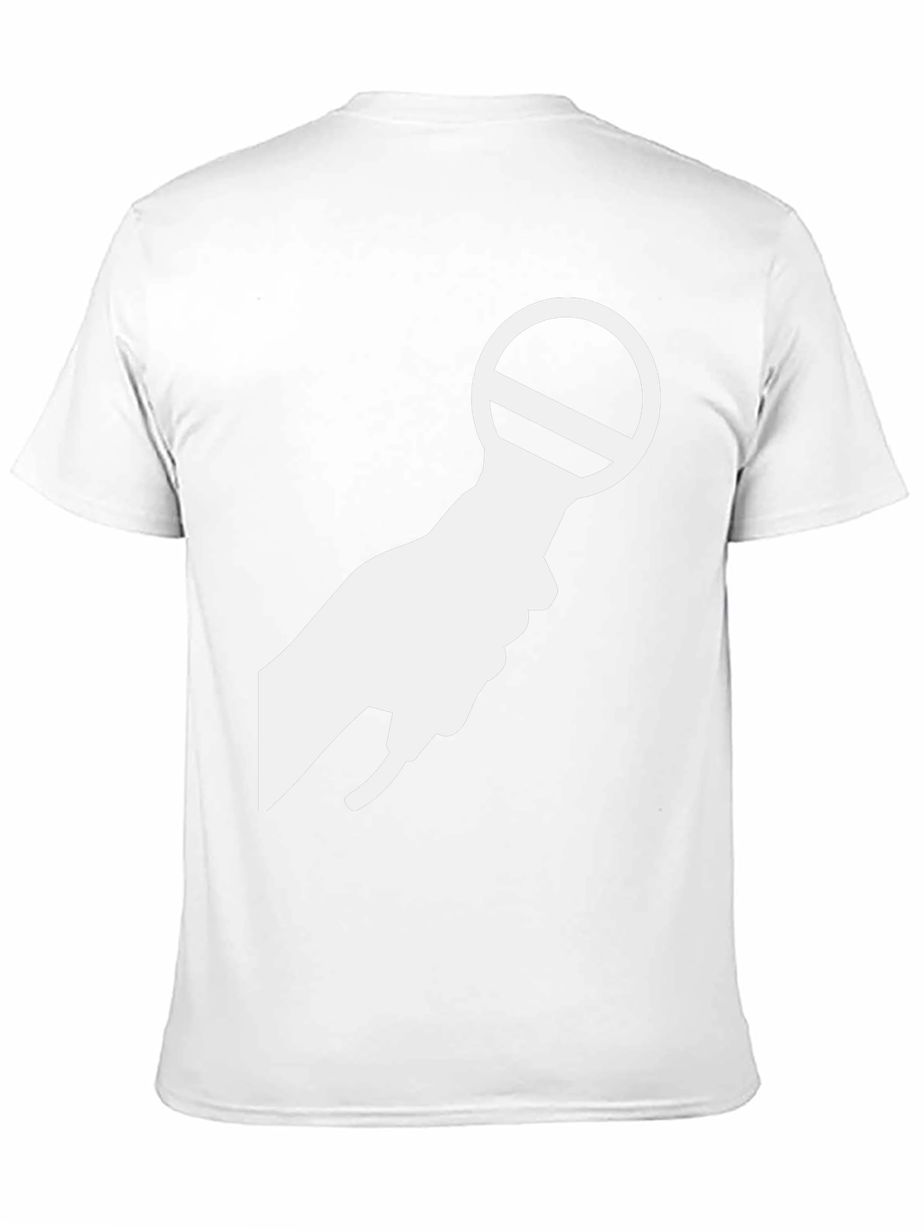 Black T-Shirt with White Microphone Graphic