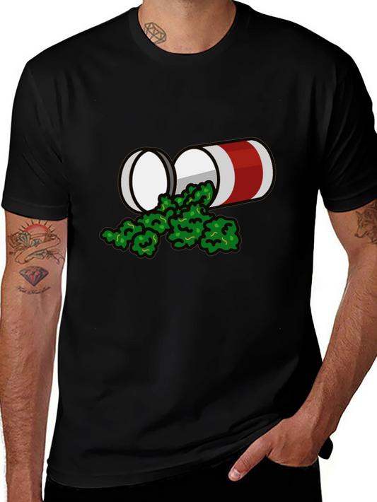 Novelty Pill Bottle Design T-Shirt