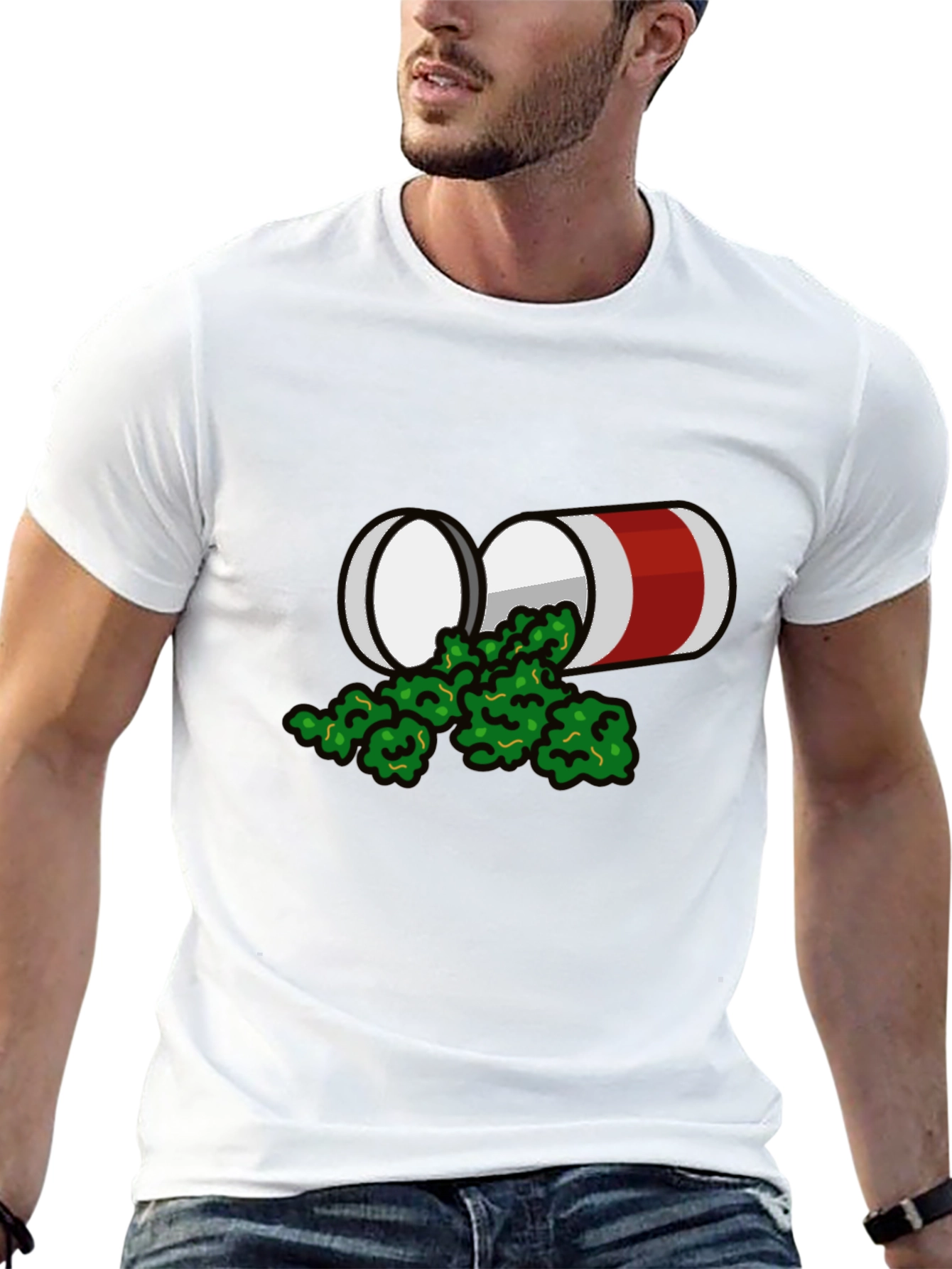 Novelty Pill Bottle Design T-Shirt