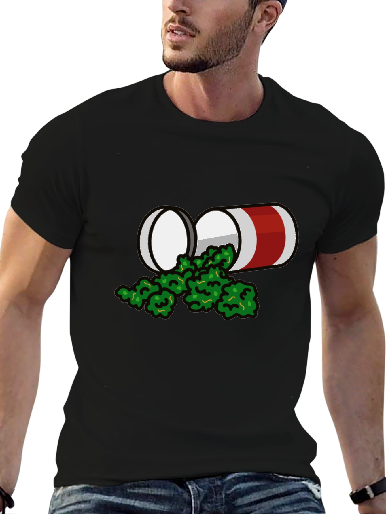 Novelty Pill Bottle Design T-Shirt