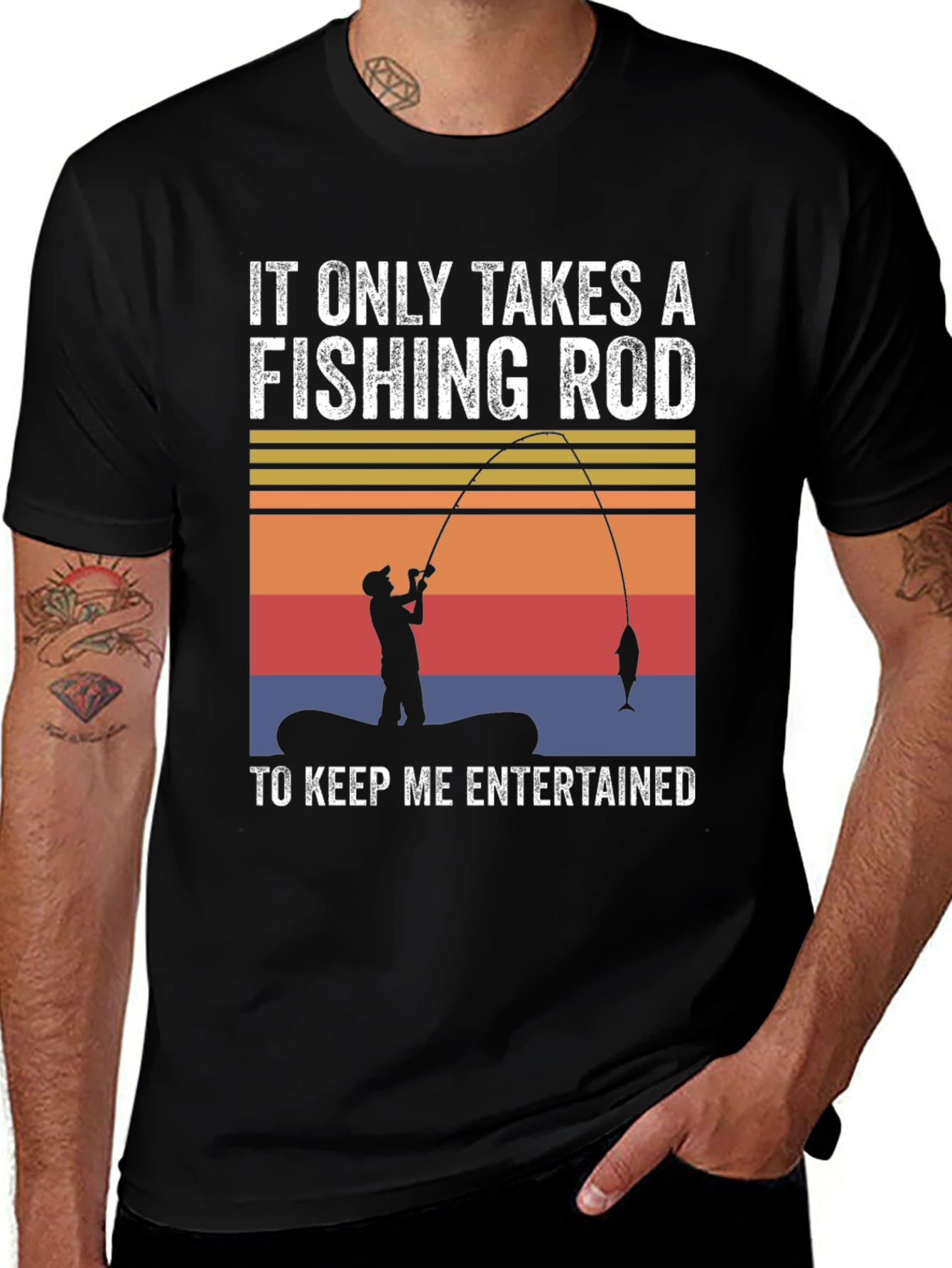 Fishing Rod T-Shirt: Keep Me Entertained