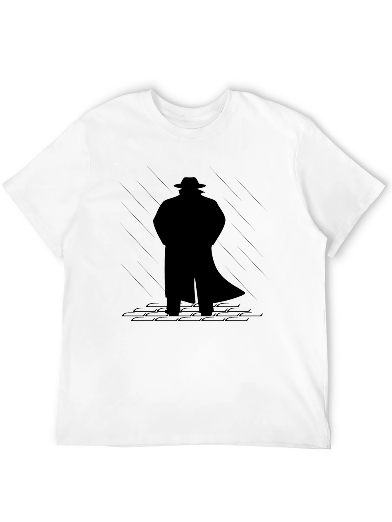 Noir Detective Silhouette Tee - Classic Style