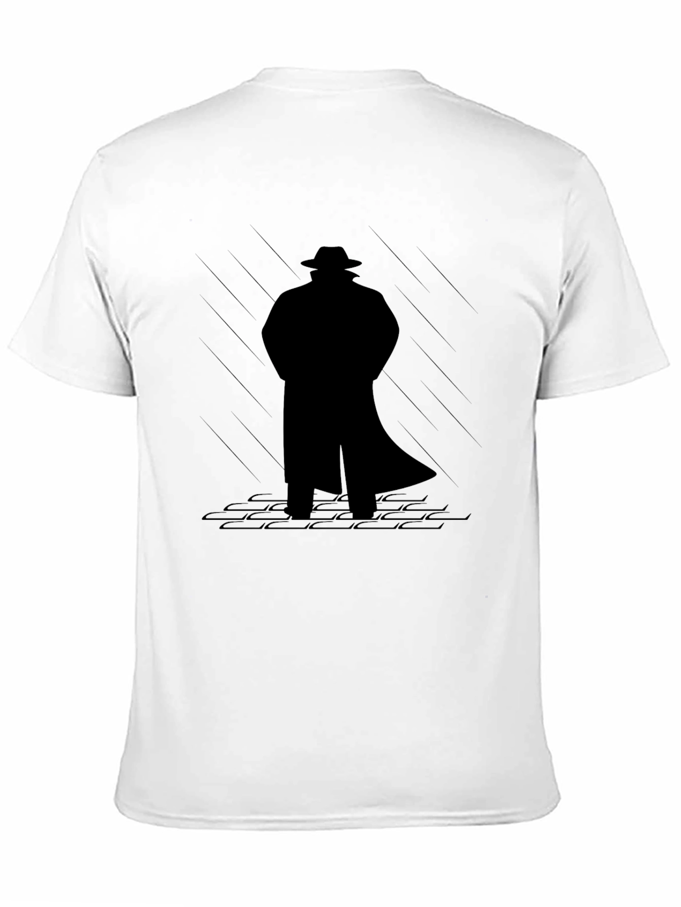 Noir Detective Silhouette Tee - Classic Style