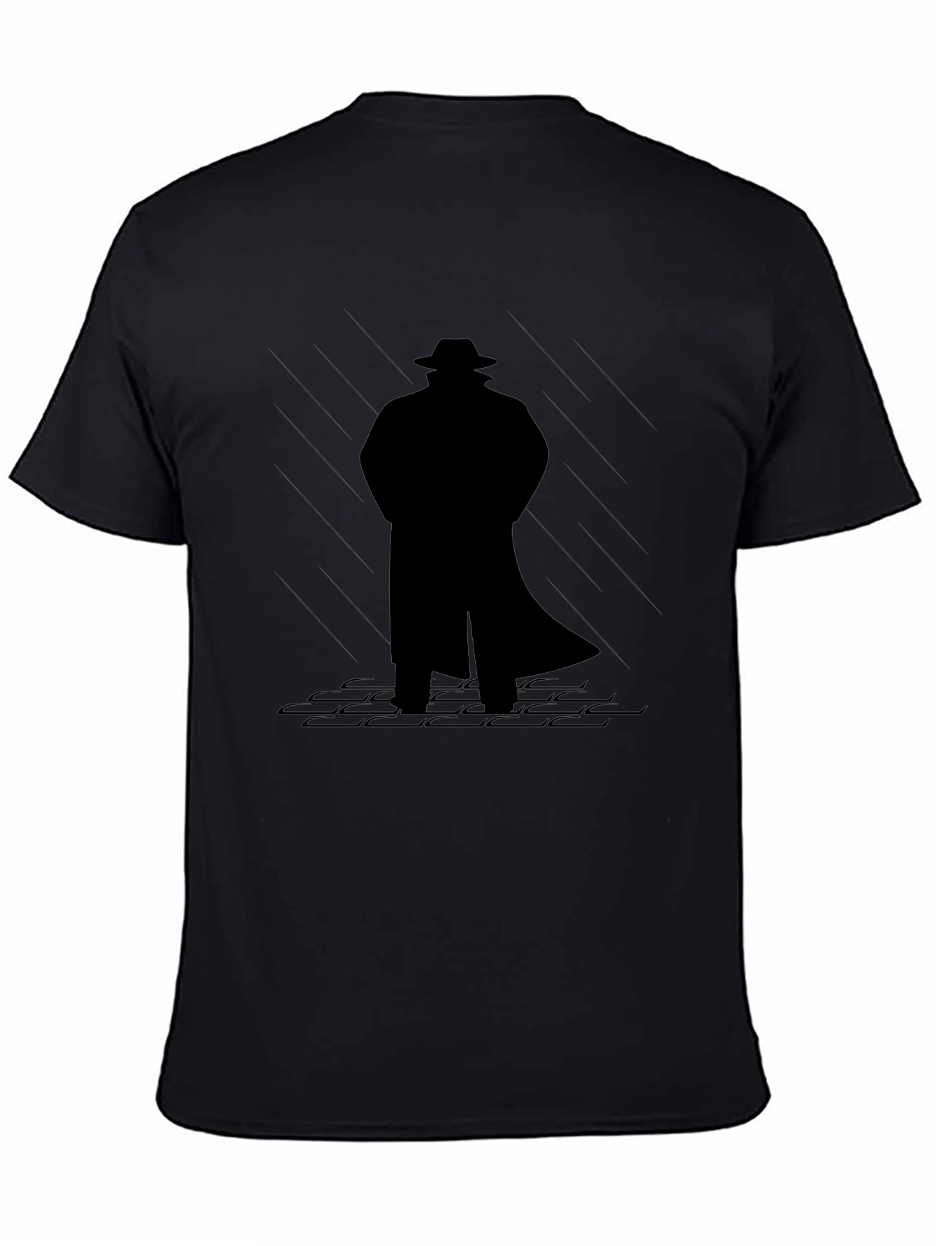 Noir Detective Silhouette Tee - Classic Style