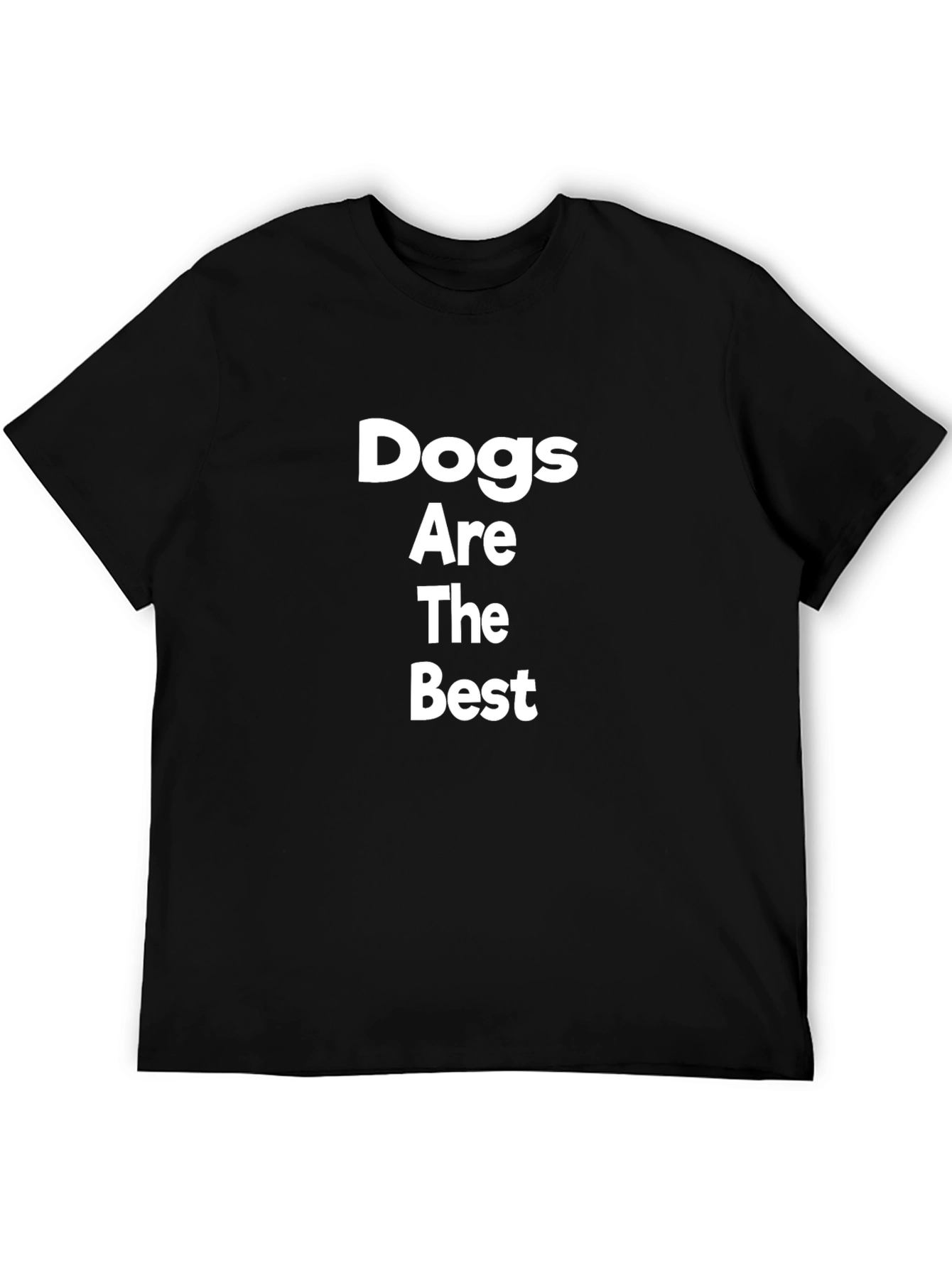 Dogs Are The Best T-Shirt - Black Cotton Tee