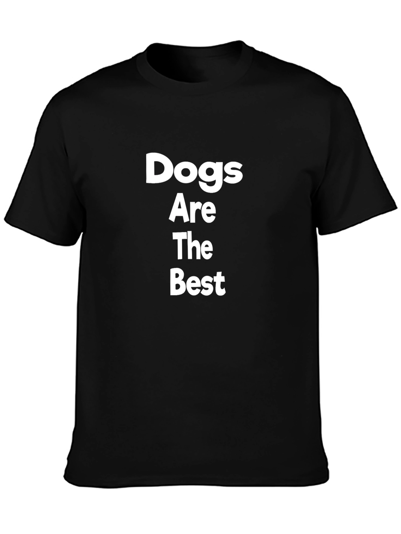 Dogs Are The Best T-Shirt - Black Cotton Tee
