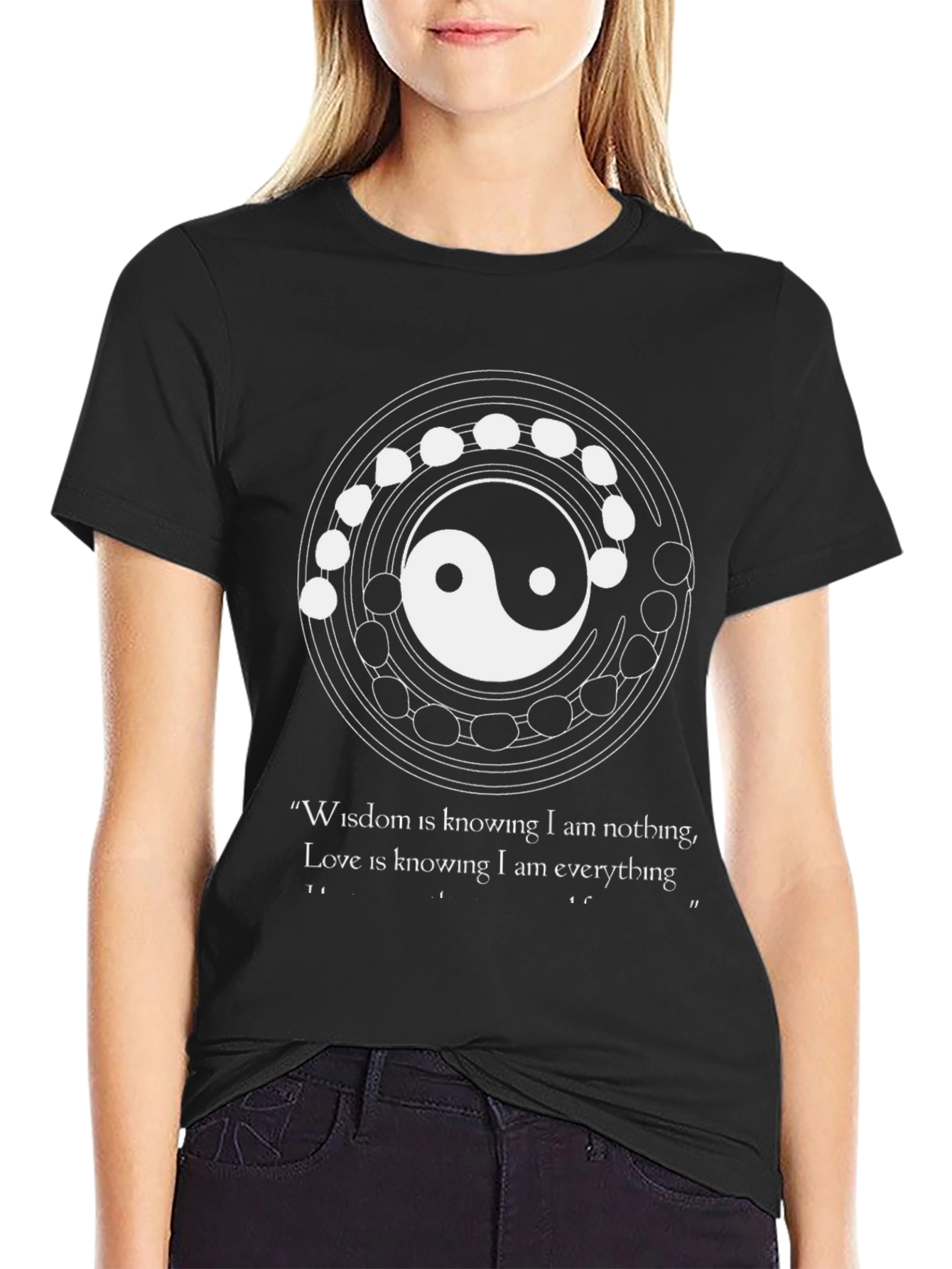 Yin Yang Wisdom Love Graphic T-Shirt