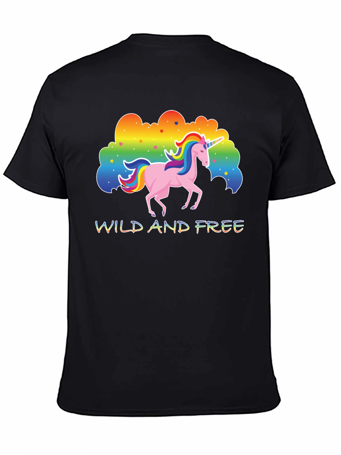 Unicorn Wild and Free Graphic T-Shirt