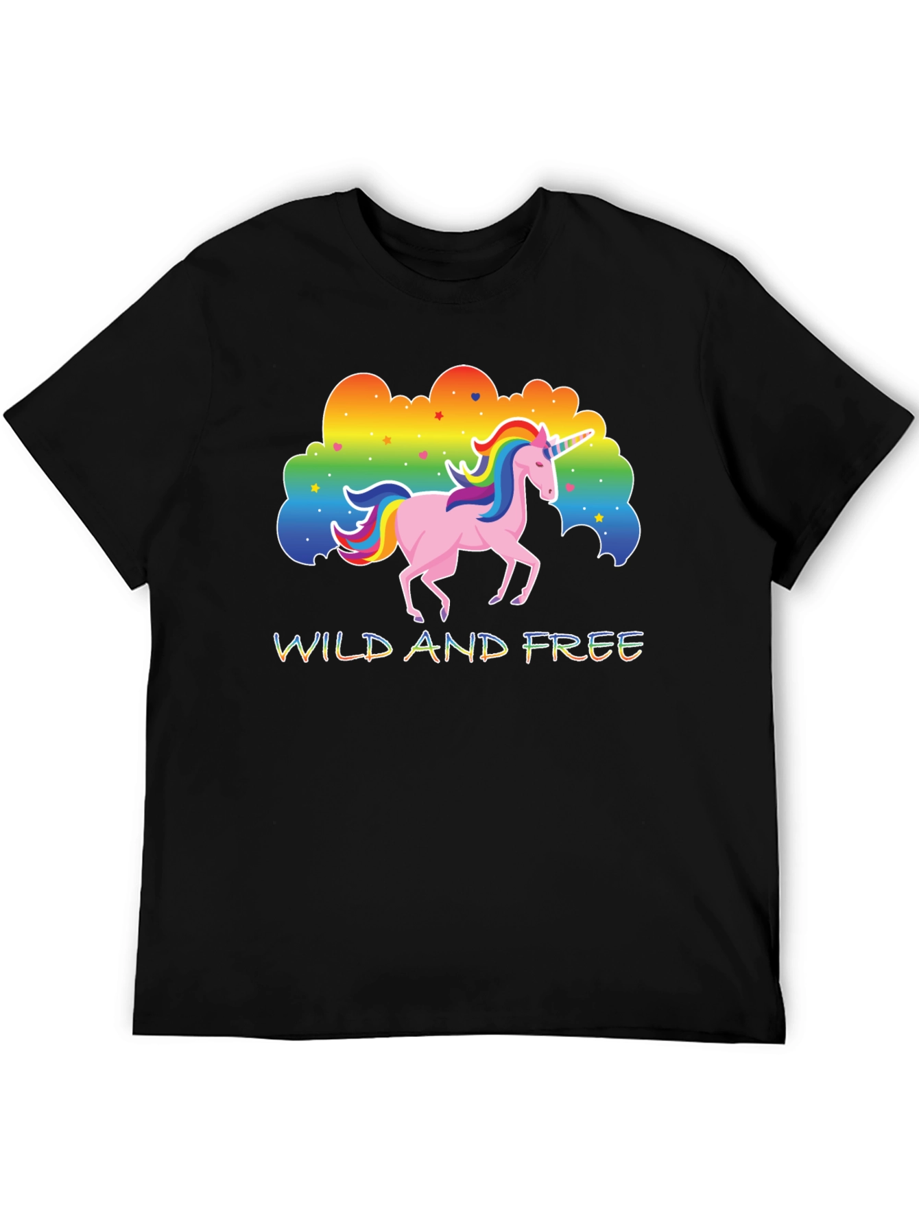 Unicorn Wild and Free Graphic T-Shirt