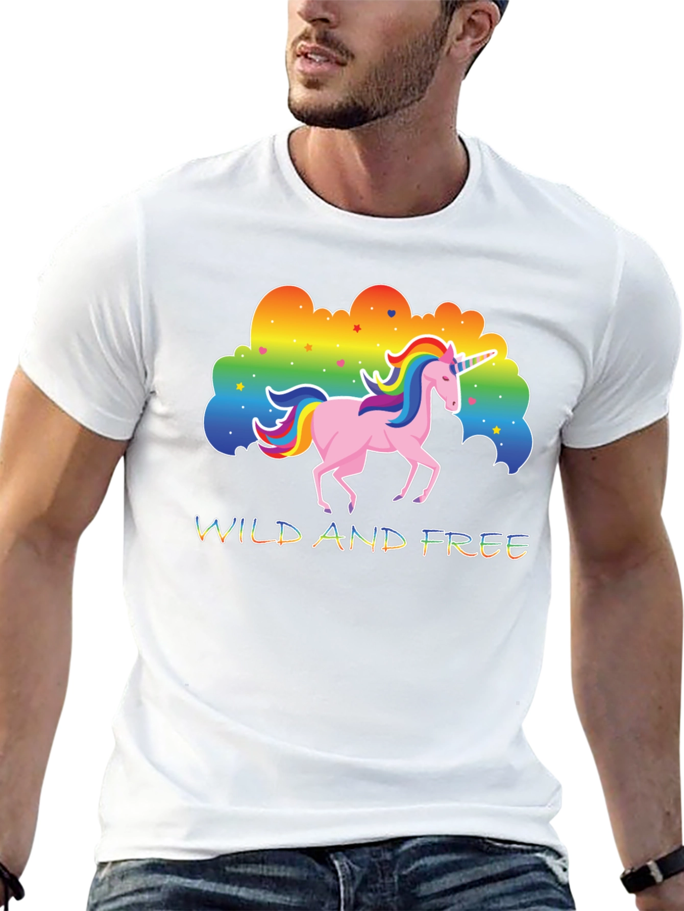 Unicorn Wild and Free Graphic T-Shirt