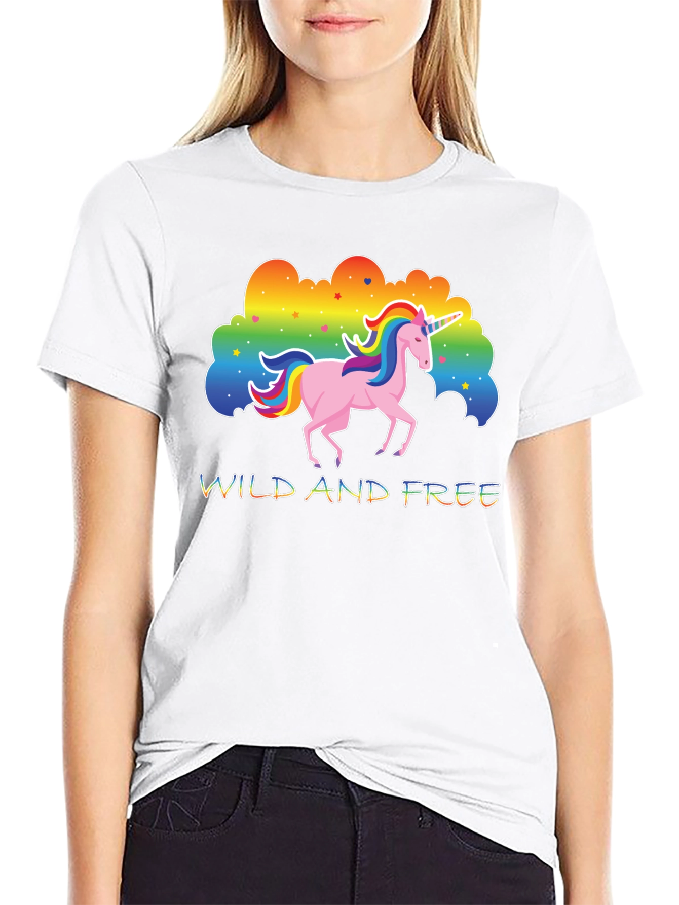 Unicorn Wild and Free Graphic T-Shirt