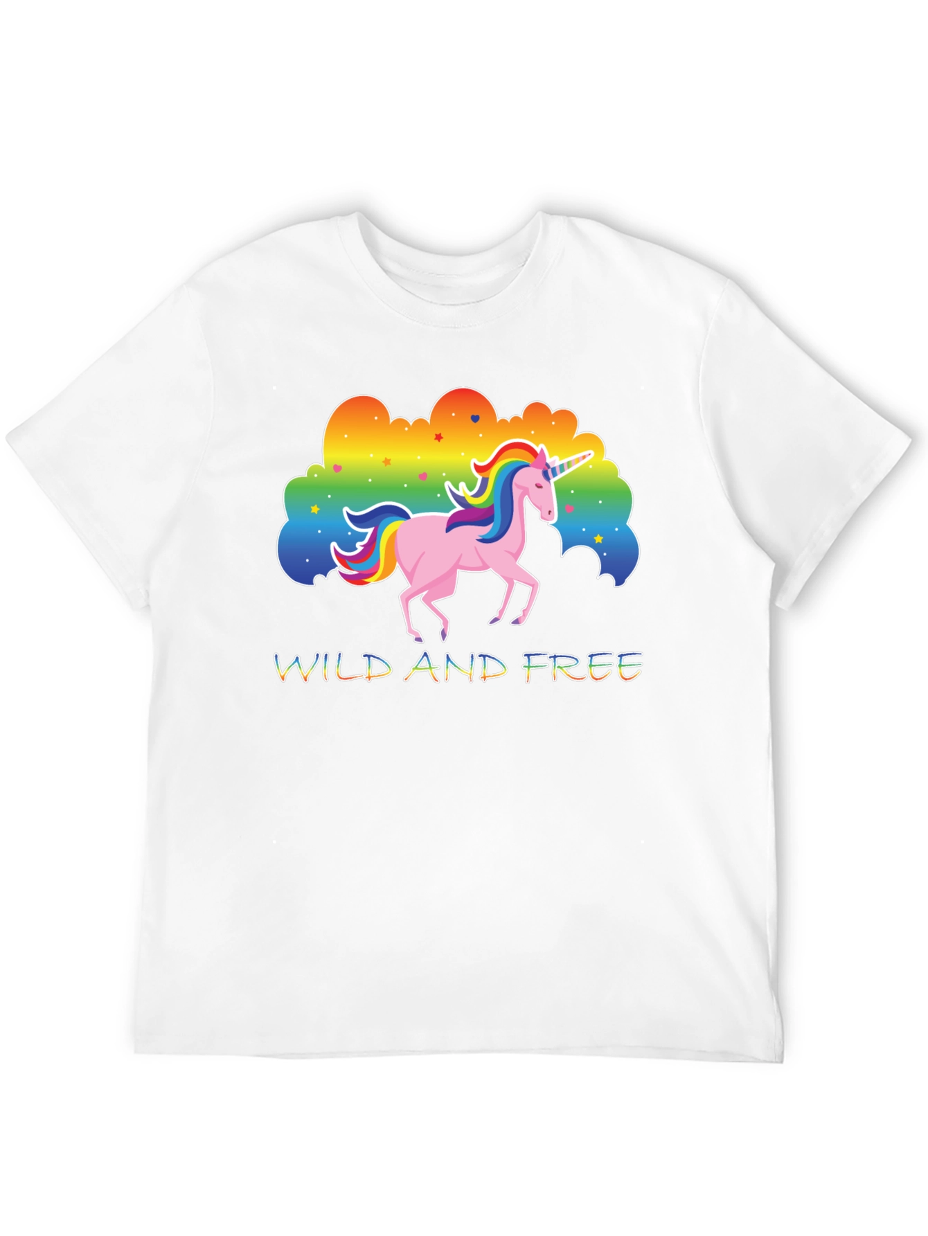 Unicorn Wild and Free Graphic T-Shirt