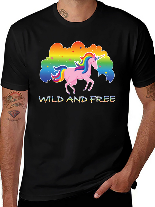 Unicorn Wild and Free Graphic T-Shirt