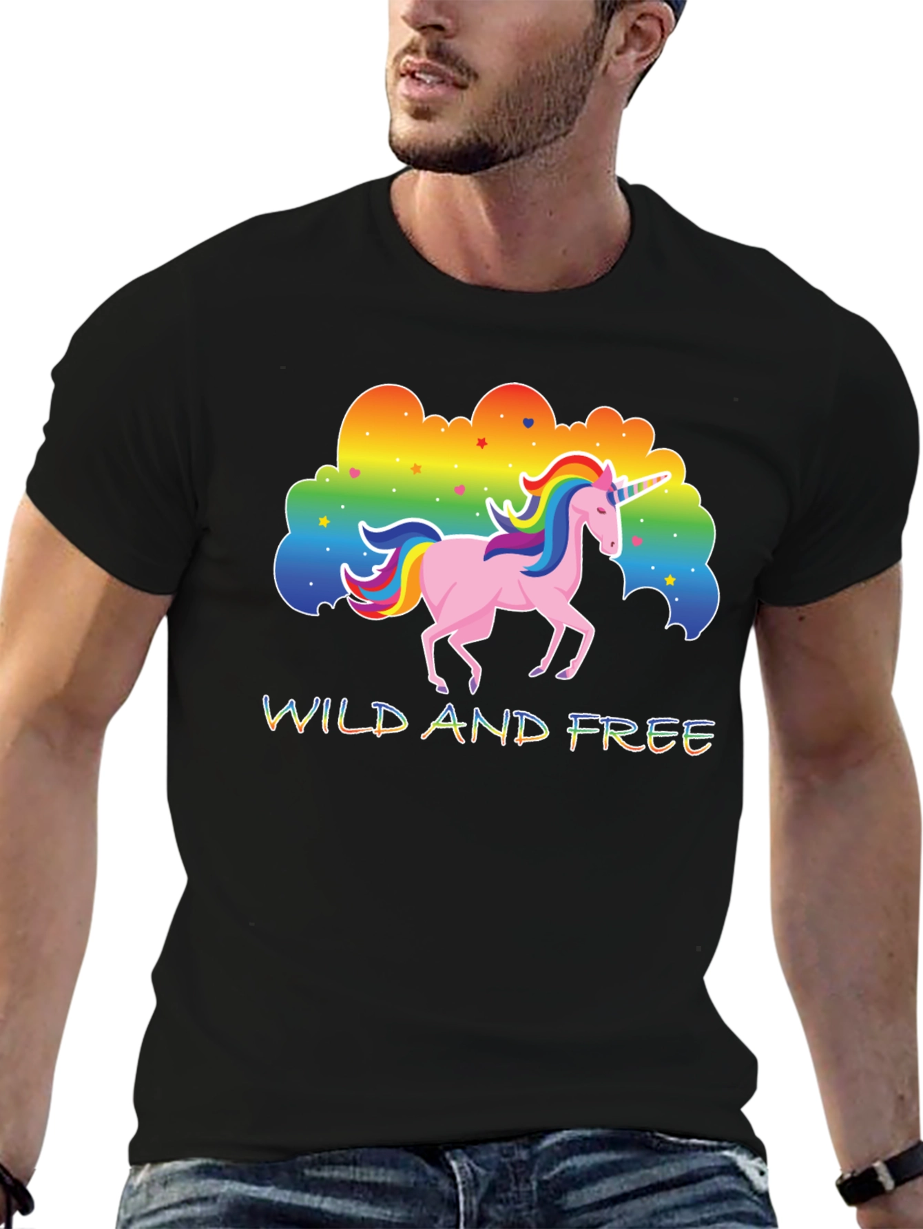 Unicorn Wild and Free Graphic T-Shirt