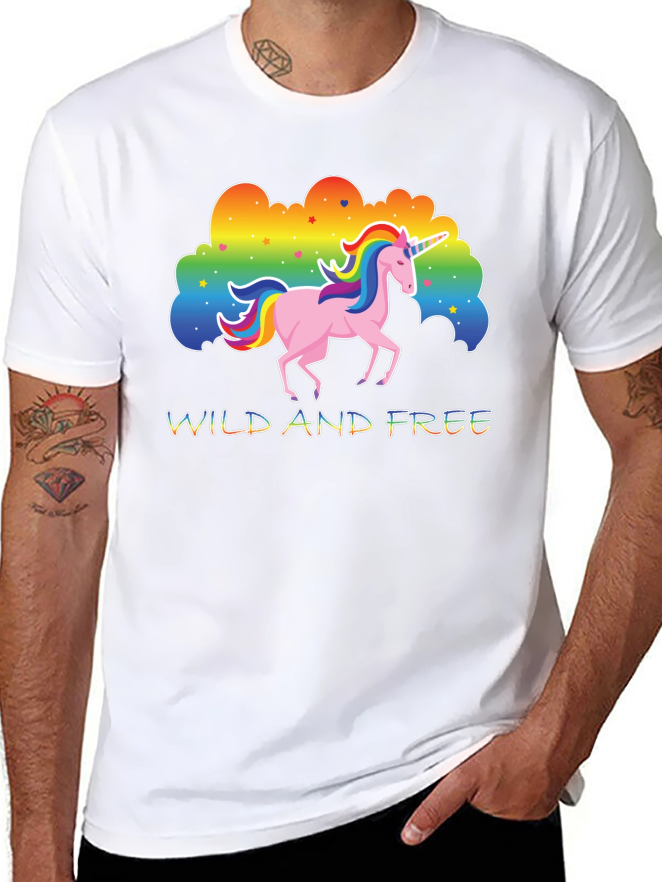 Unicorn Wild and Free Graphic T-Shirt